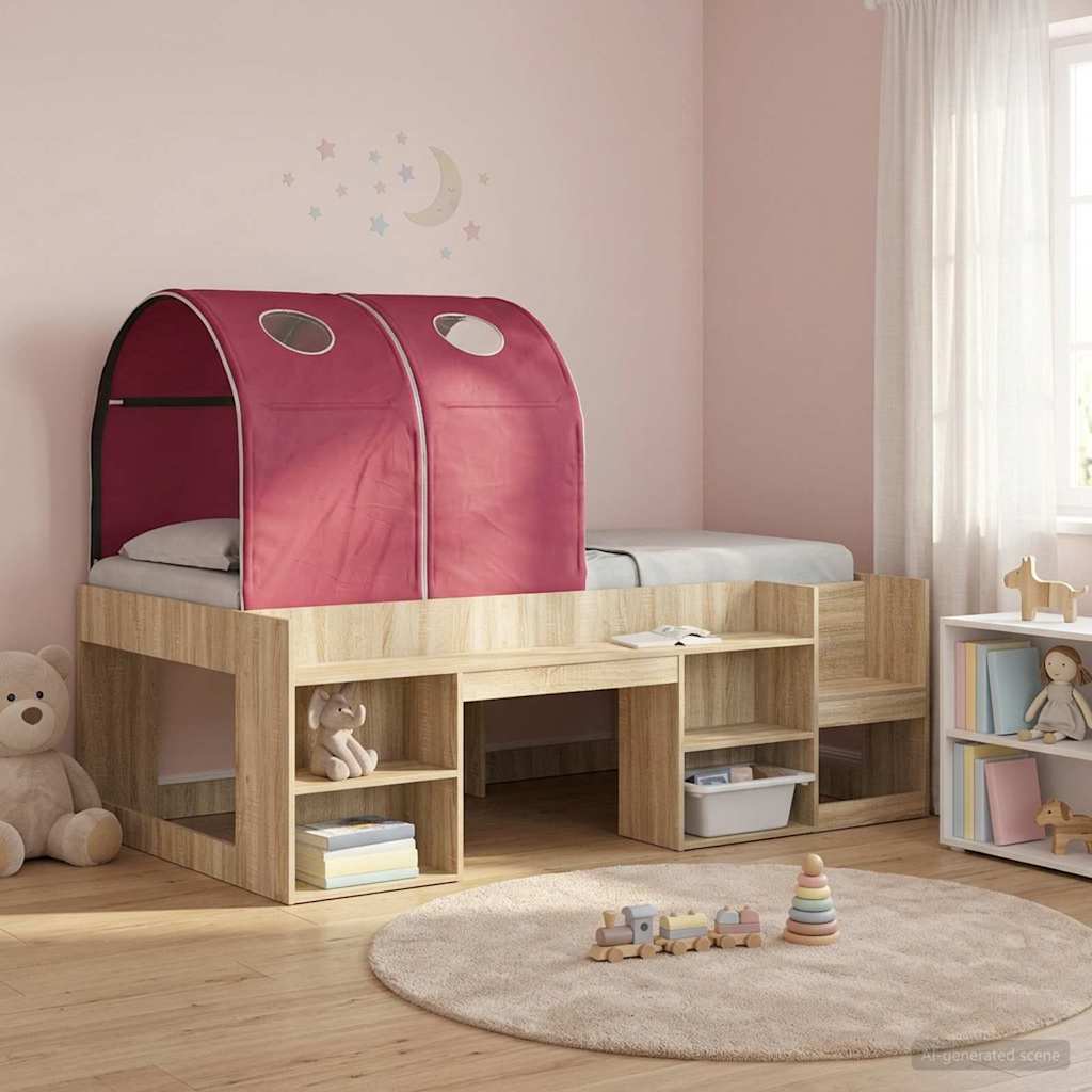 vidaXL Bedtunnel 2 pcs Lichtblauw 211 x 52,5 x 2 cm Polyester