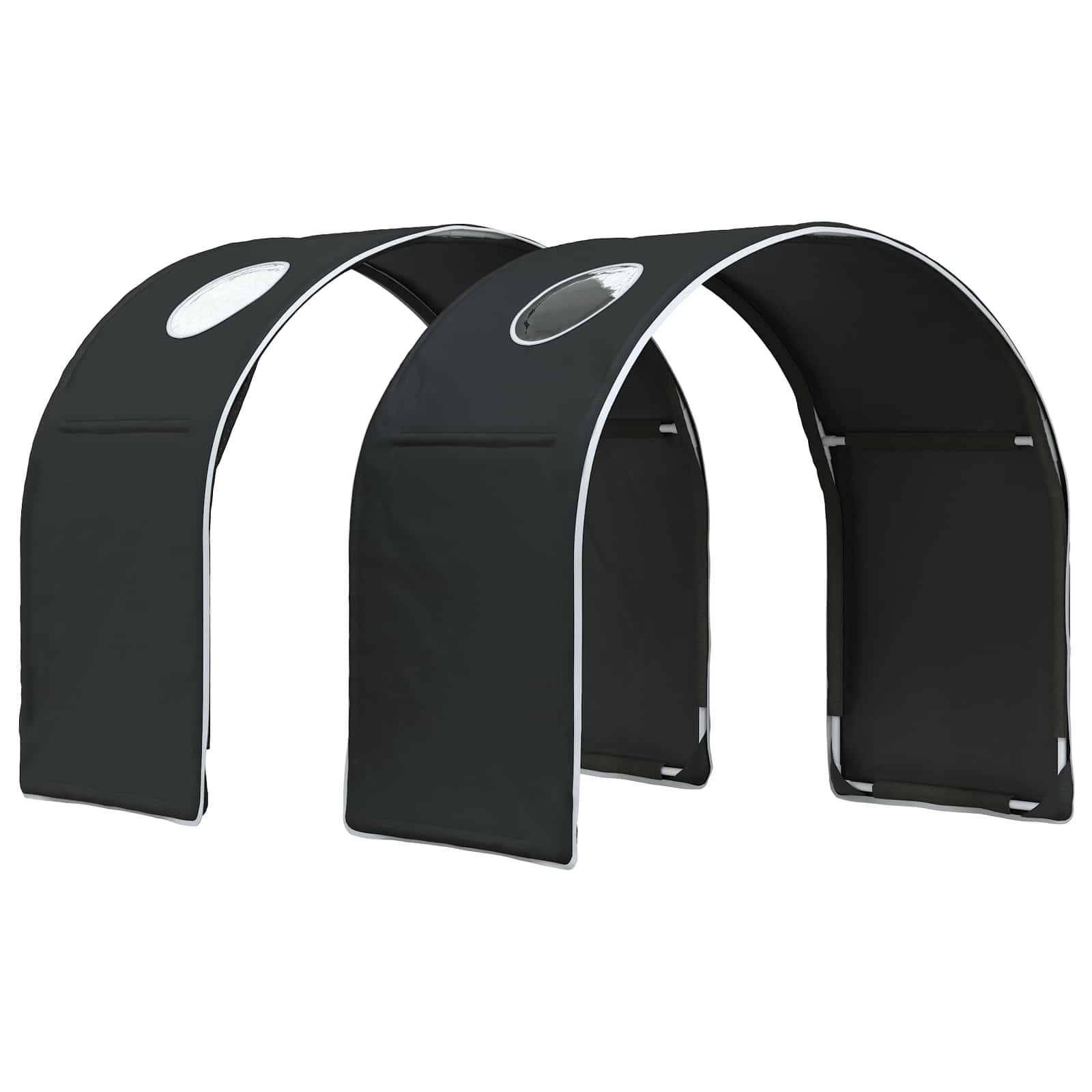 vidaXL Bedtunnel 2 pcs Lichtblauw 211 x 52,5 x 2 cm Polyester
