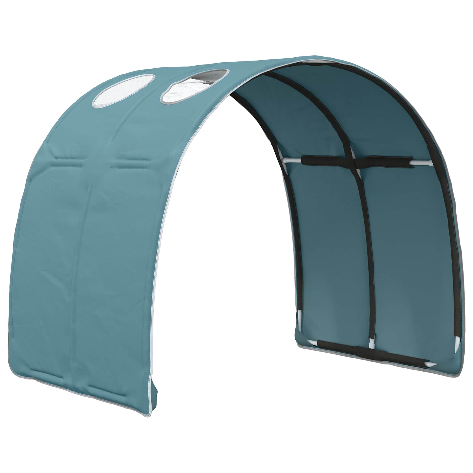 vidaXL Bedtunnel 2 pcs Lichtblauw 211 x 67.5 x 2 cm Polyester