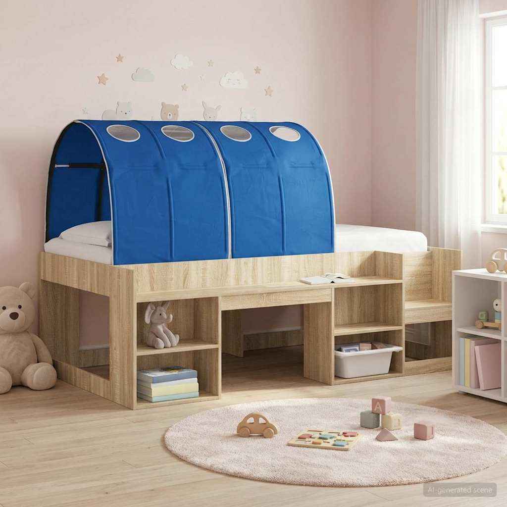 vidaXL Bedtunnel 2 pcs Lichtblauw 211 x 67.5 x 2 cm Polyester