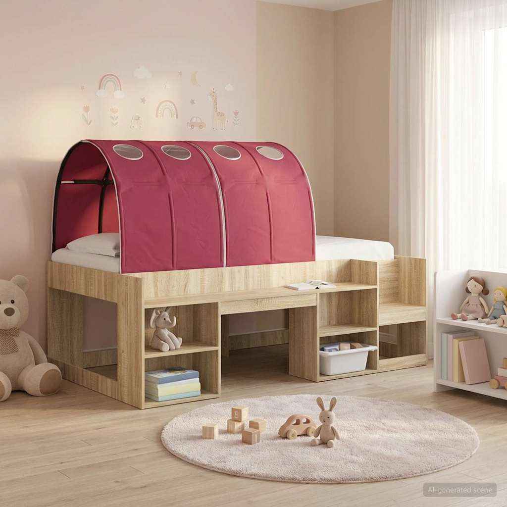 vidaXL Bedtunnel 2 pcs Lichtblauw 211 x 67.5 x 2 cm Polyester