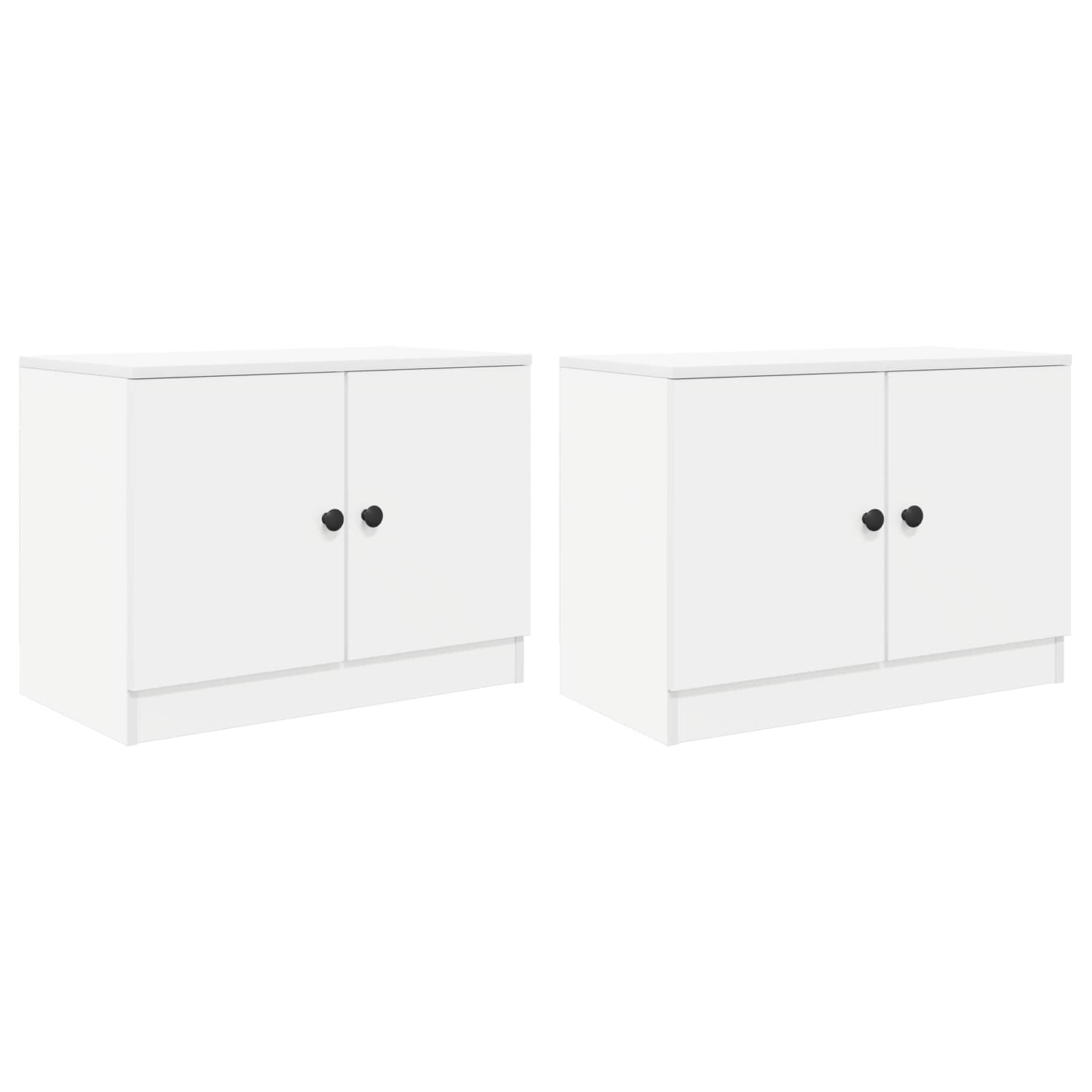 vidaXL Opbergkast voor Loftbed 2 st Wit 66 x 35 x 48 cm Bewerkt hout