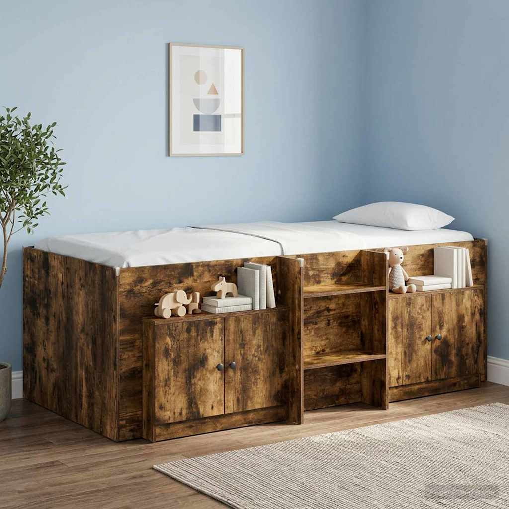 vidaXL Opbergkast voor Loftbed 2 st Wit 66 x 35 x 48 cm Bewerkt hout