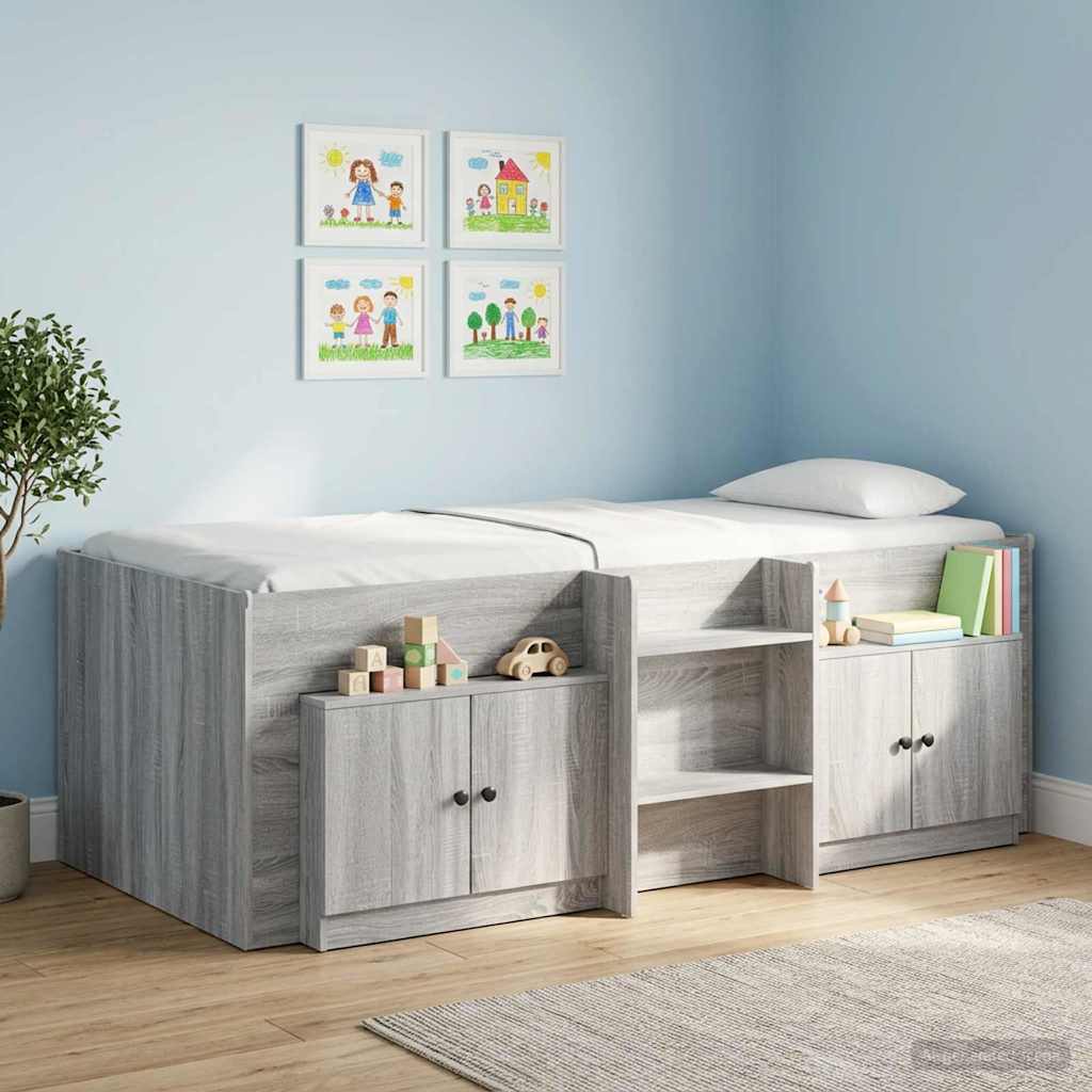 vidaXL Opbergkast voor Loftbed 2 st Wit 66 x 35 x 48 cm Bewerkt hout