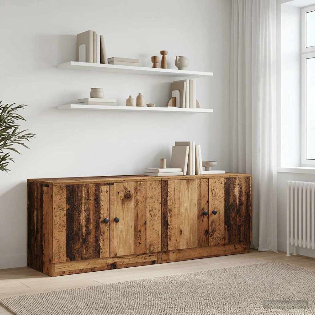 vidaXL Opbergkast voor Loftbed 2 st Wit 66 x 35 x 48 cm Bewerkt hout