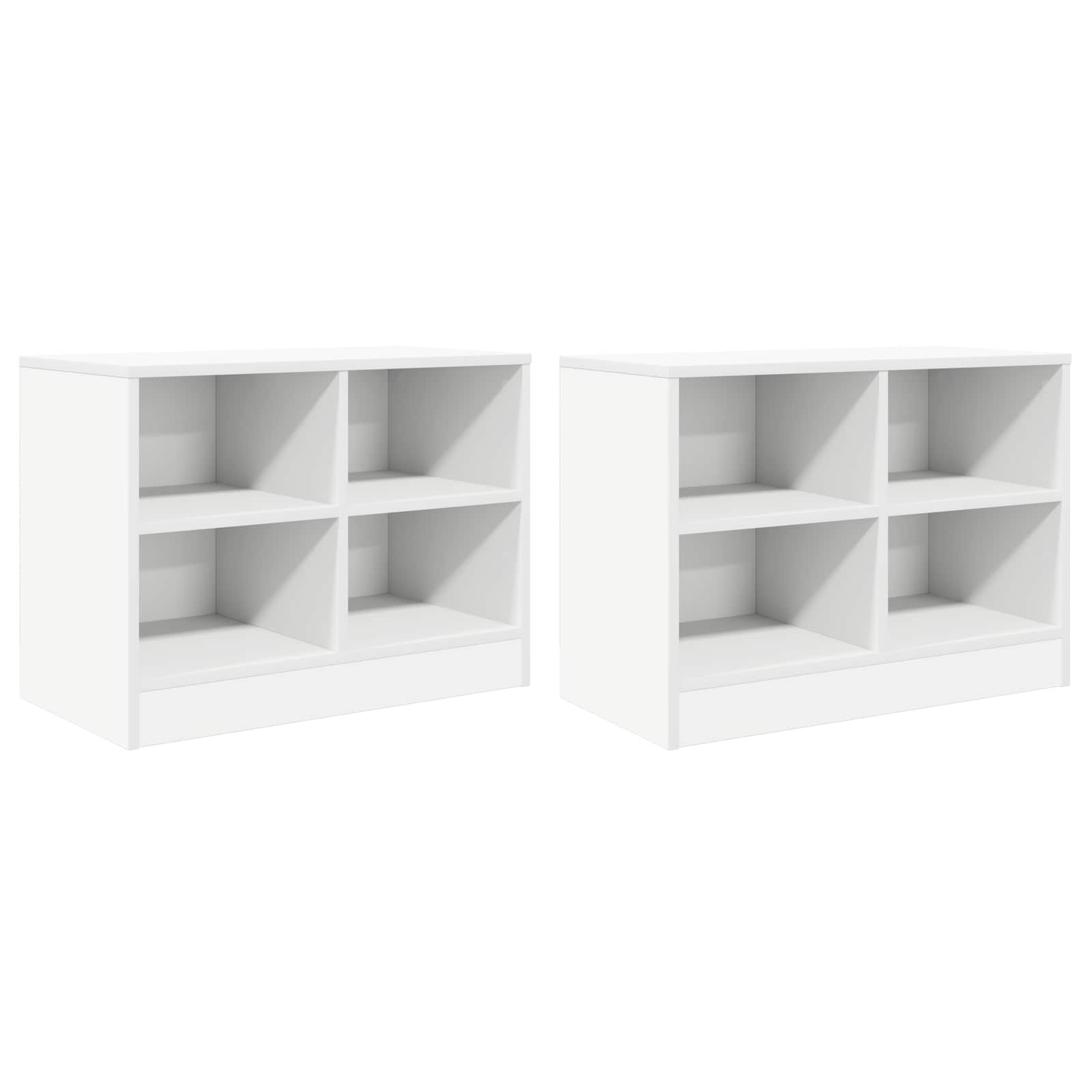 vidaXL Bed kast 2 pcs Sonoma Eiken 66 x 33 x 48 cm Bewerkt hout