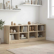 vidaXL Bed kast 2 pcs Sonoma Eiken 66 x 33 x 48 cm Bewerkt hout