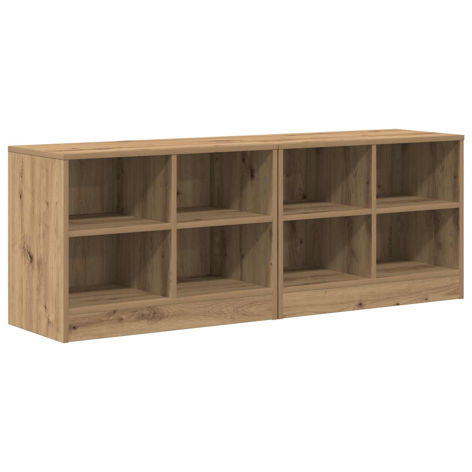 vidaXL Bed kast 2 pcs Sonoma Eiken 66 x 33 x 48 cm Bewerkt hout