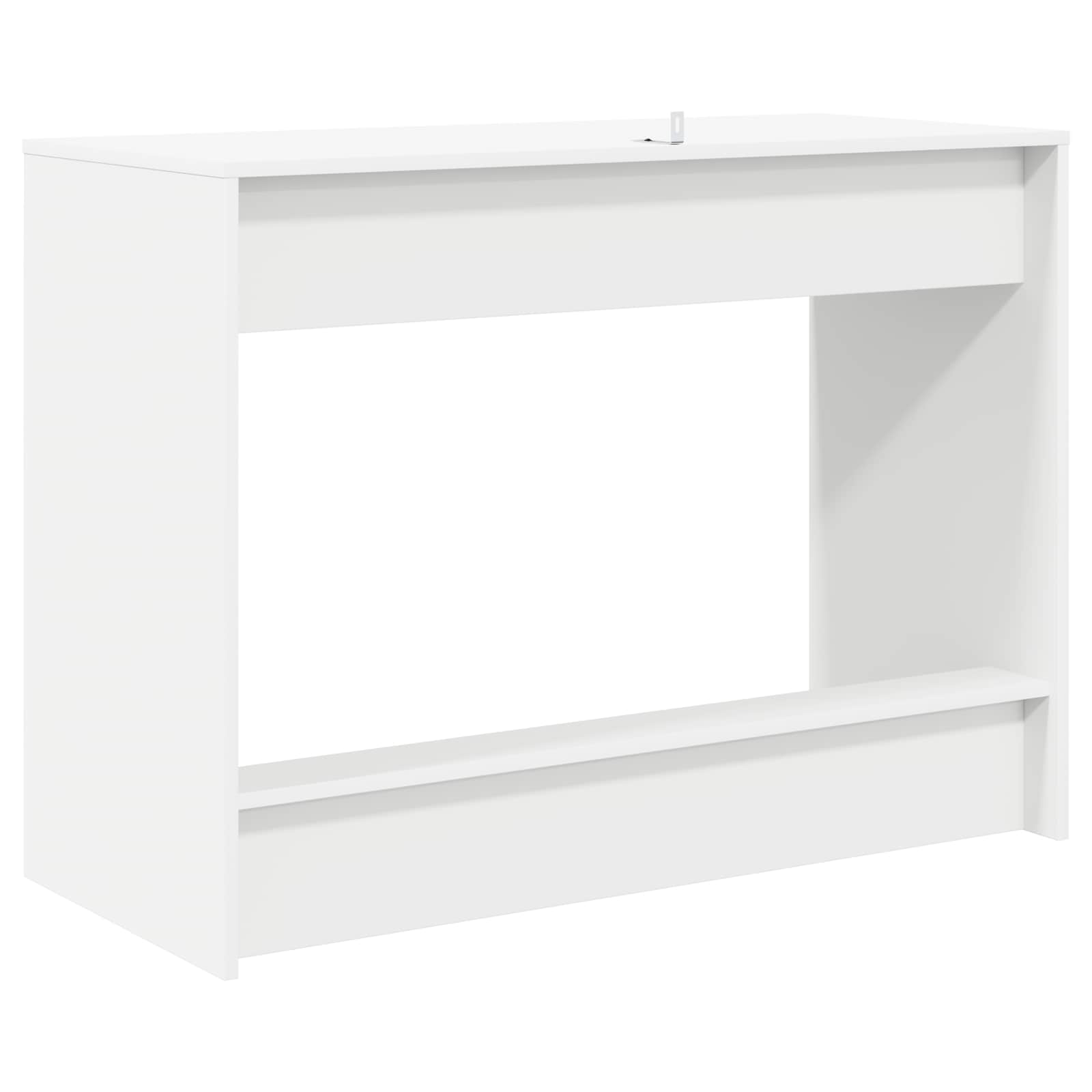 vidaXL Bed Bureau Wit 100 x 45 x 75 cm Bewerkt hout