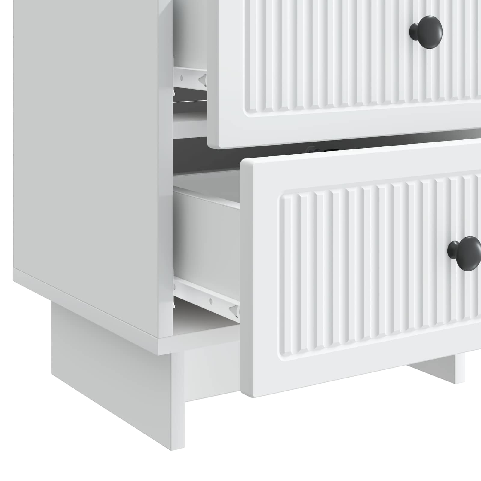 vidaXL Nachtkastje met lade 2 pcs Wit 43 x 34,5 x 47,5 cm Bewerkt hout