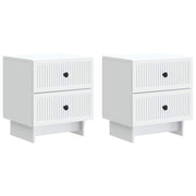 vidaXL Nachtkastje met lade 2 pcs Wit 43 x 34,5 x 47,5 cm Bewerkt hout