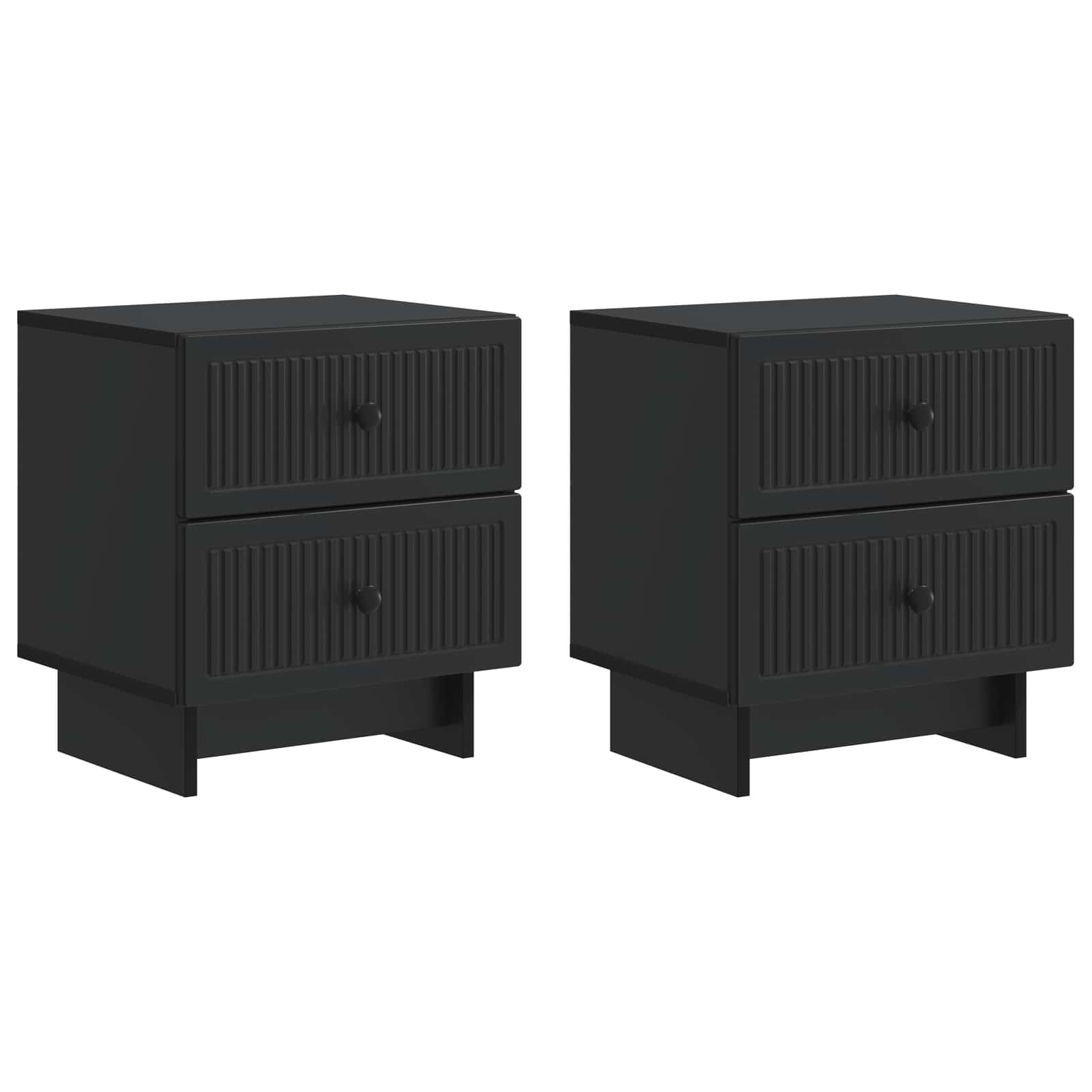 vidaXL Nachtkastje met lade 2 pcs Wit 43 x 34,5 x 47,5 cm Bewerkt hout