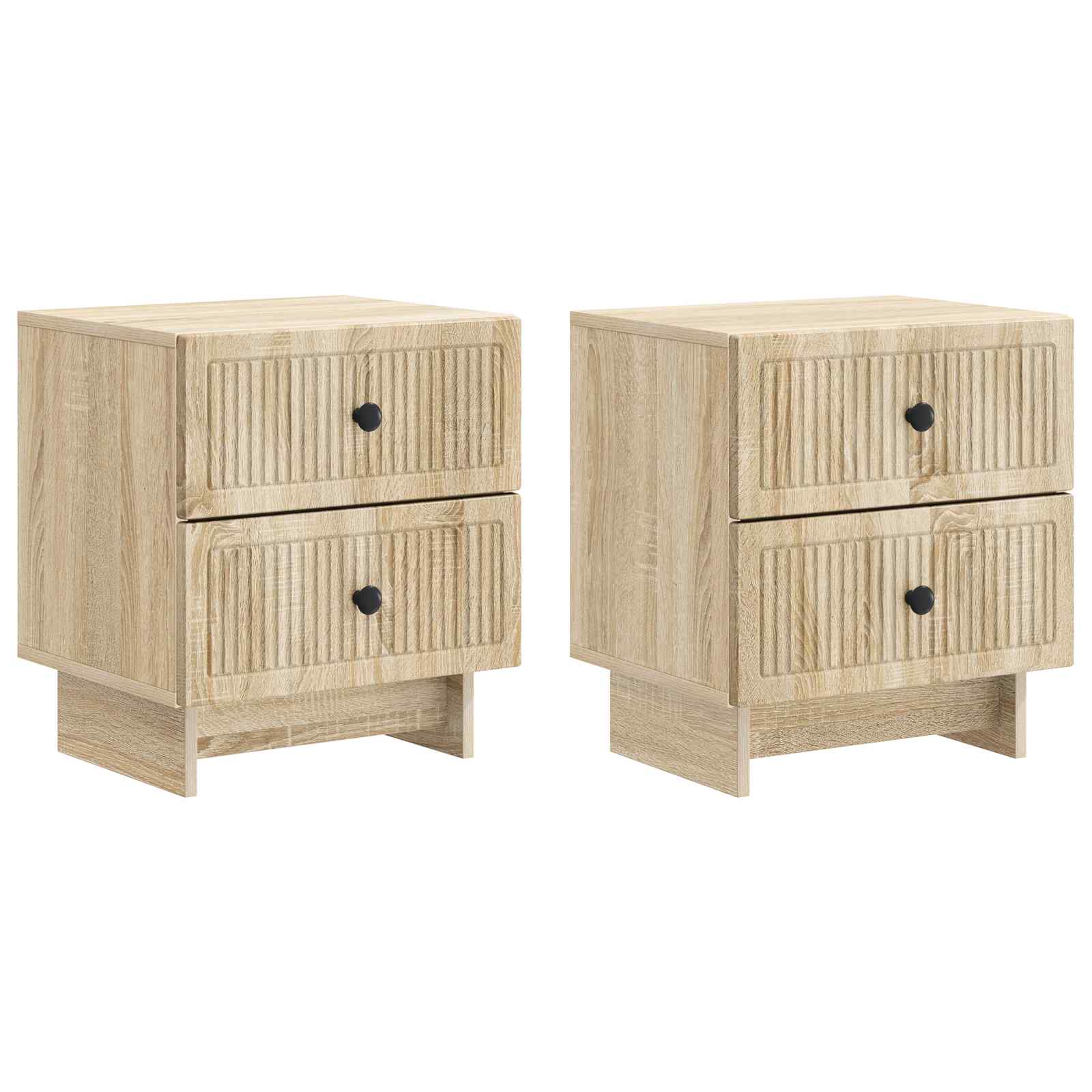 vidaXL Nachtkastje met lade 2 pcs Wit 43 x 34,5 x 47,5 cm Bewerkt hout