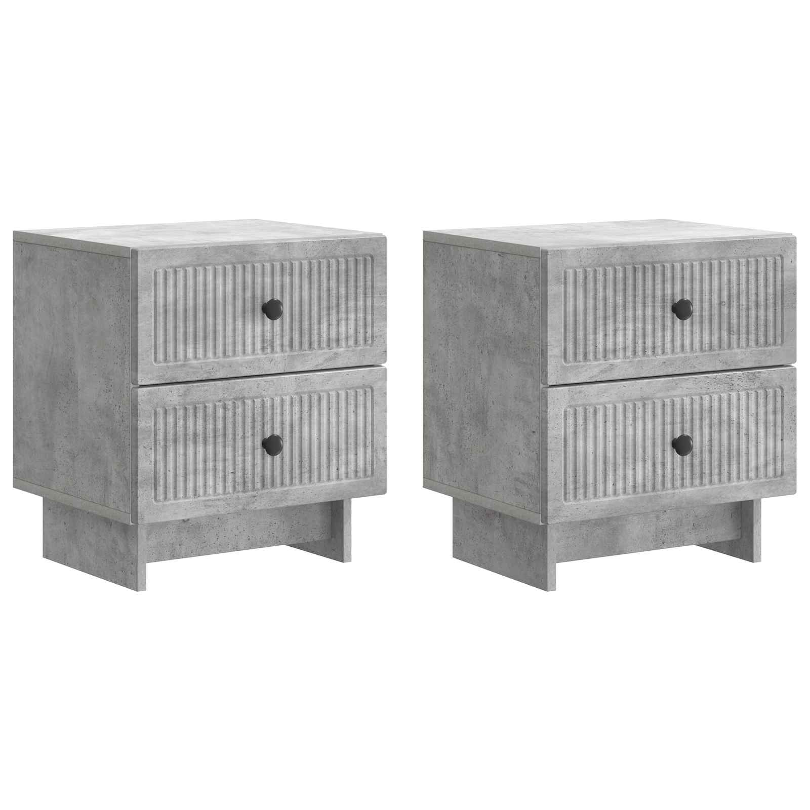 vidaXL Nachtkastje met lade 2 pcs Wit 43 x 34,5 x 47,5 cm Bewerkt hout
