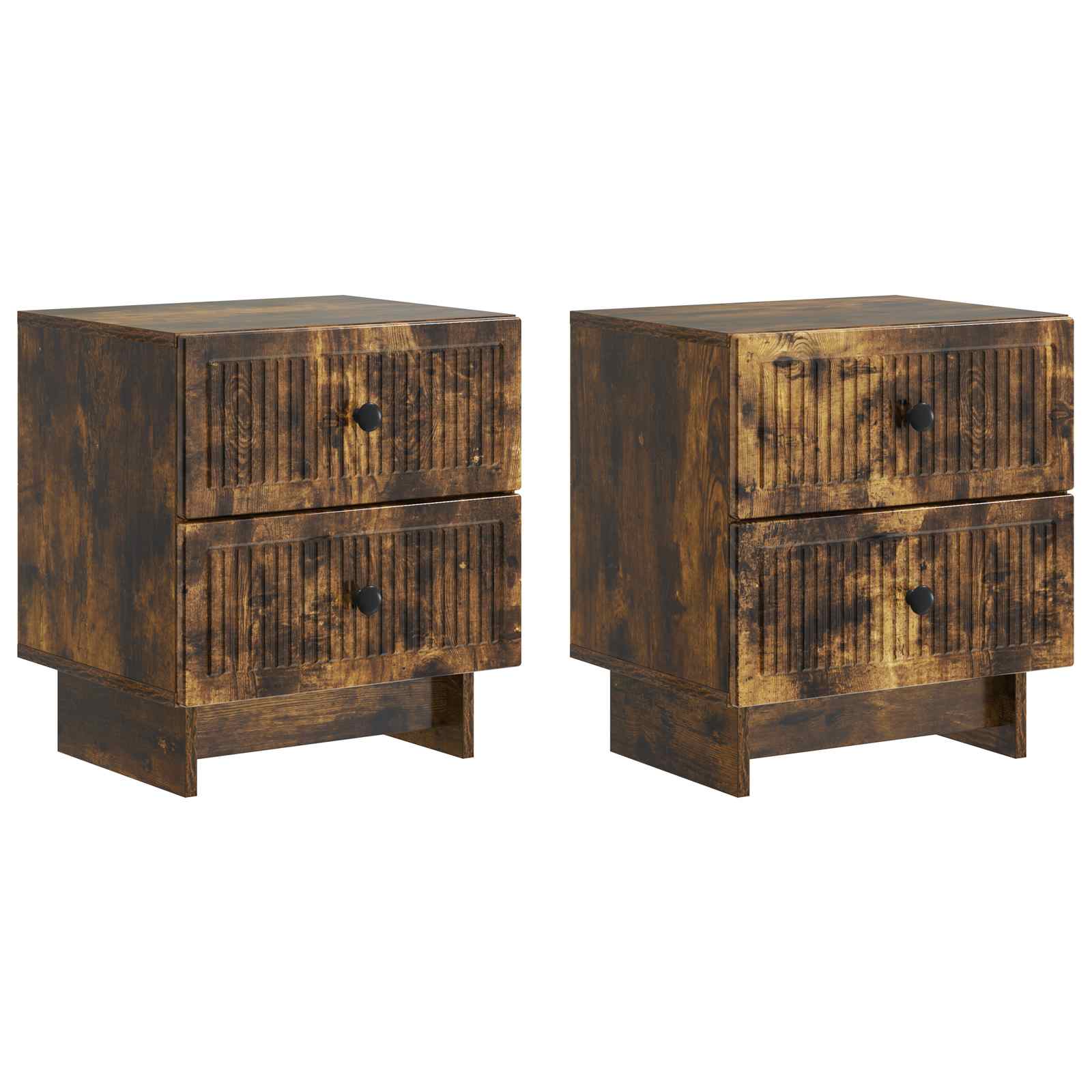 vidaXL Nachtkastje met lade 2 pcs Wit 43 x 34,5 x 47,5 cm Bewerkt hout