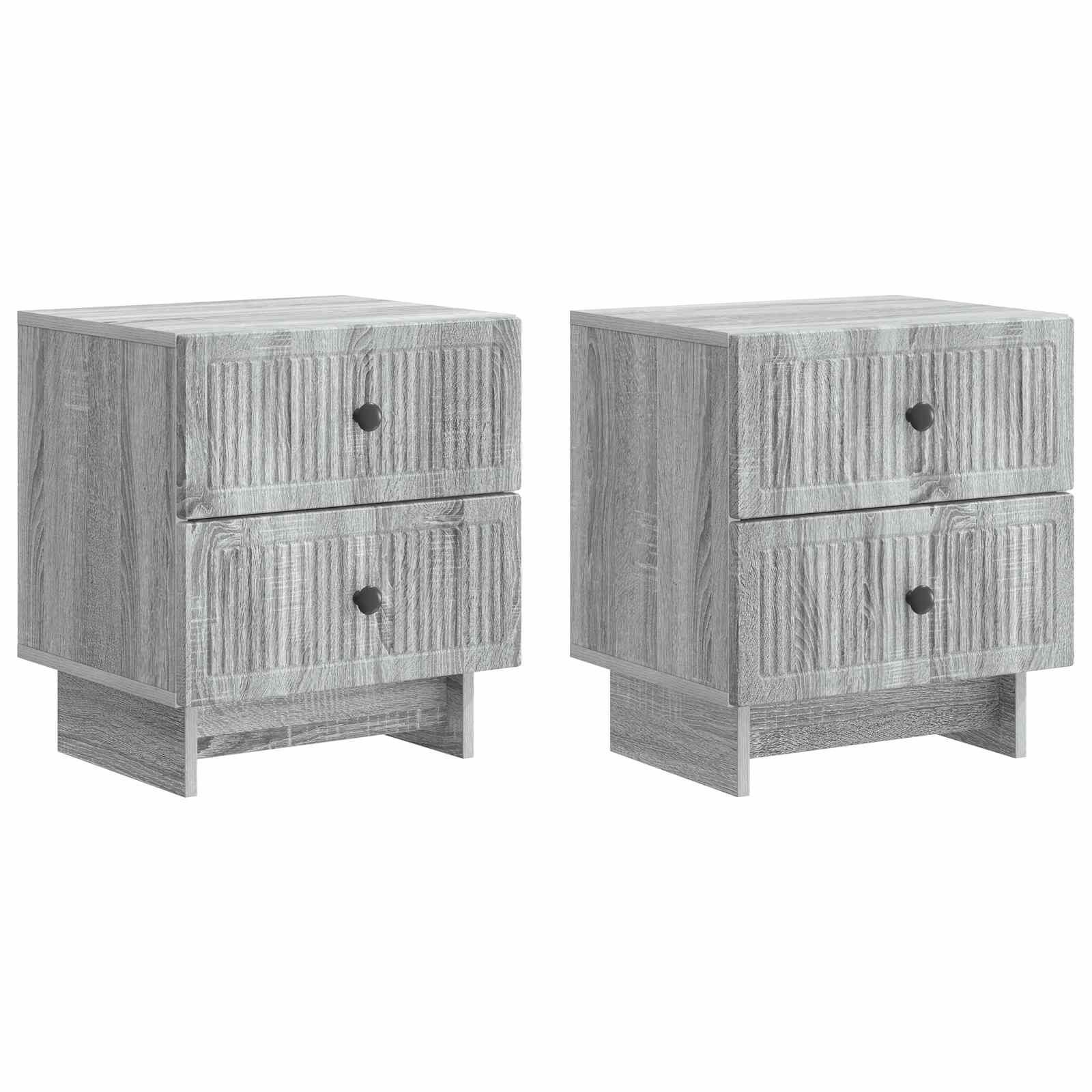 vidaXL Nachtkastje met lade 2 pcs Wit 43 x 34,5 x 47,5 cm Bewerkt hout