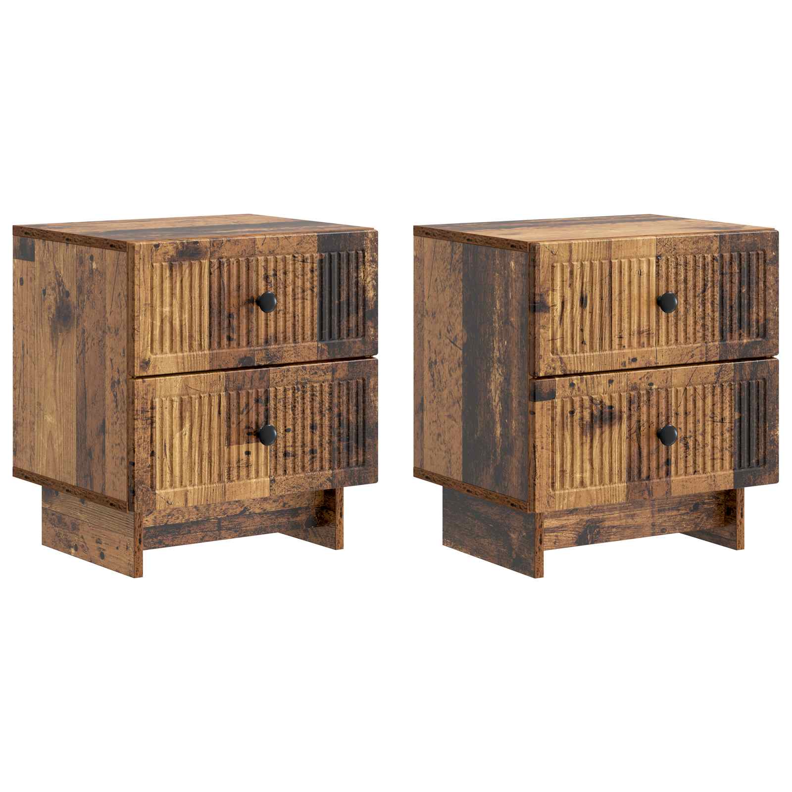 vidaXL Nachtkastje met lade 2 pcs Wit 43 x 34,5 x 47,5 cm Bewerkt hout