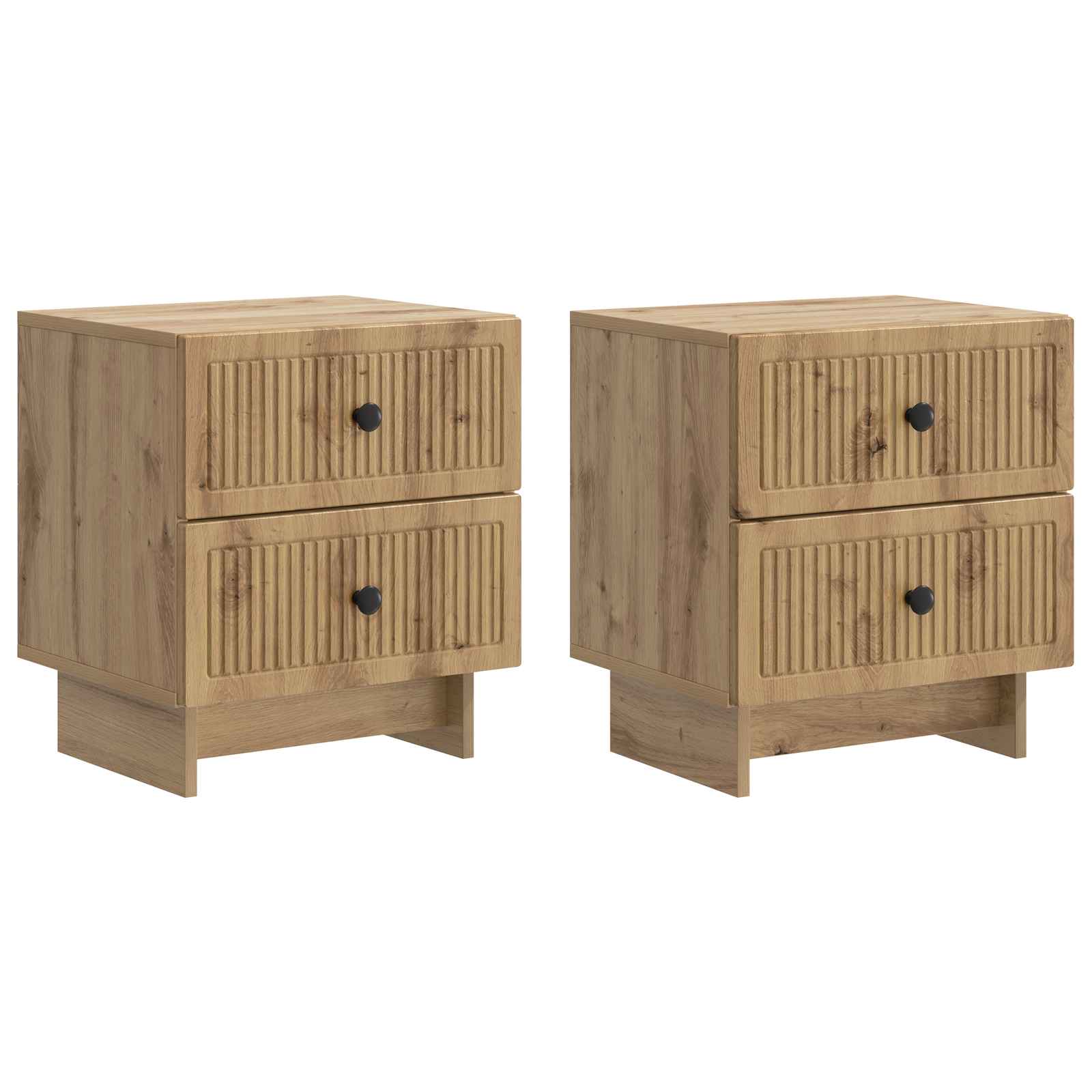 vidaXL Nachtkastje met lade 2 pcs Wit 43 x 34,5 x 47,5 cm Bewerkt hout
