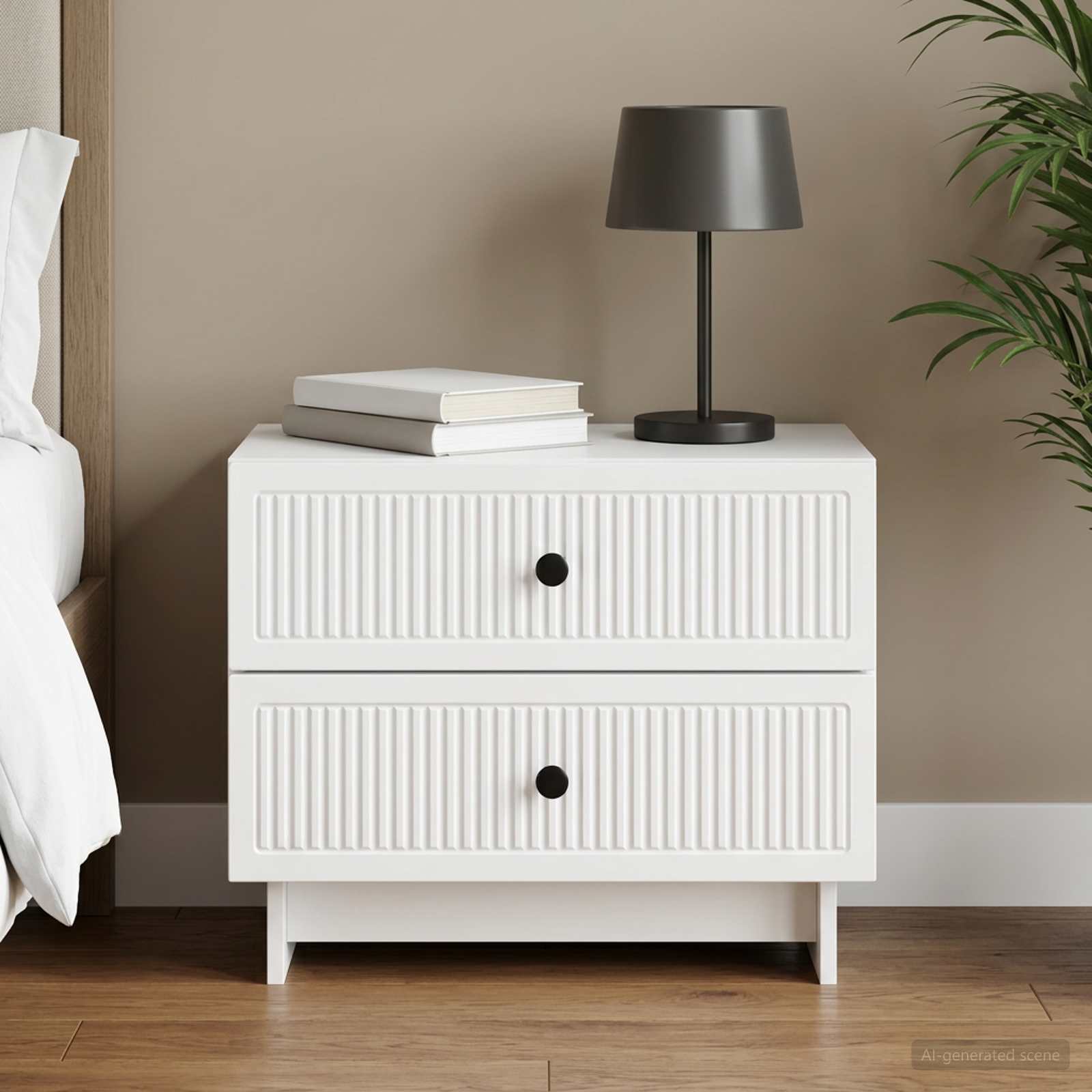 vidaXL Nachtkastje met lade Zwart 62 x 34,5 x 47,5 cm Bewerkt hout