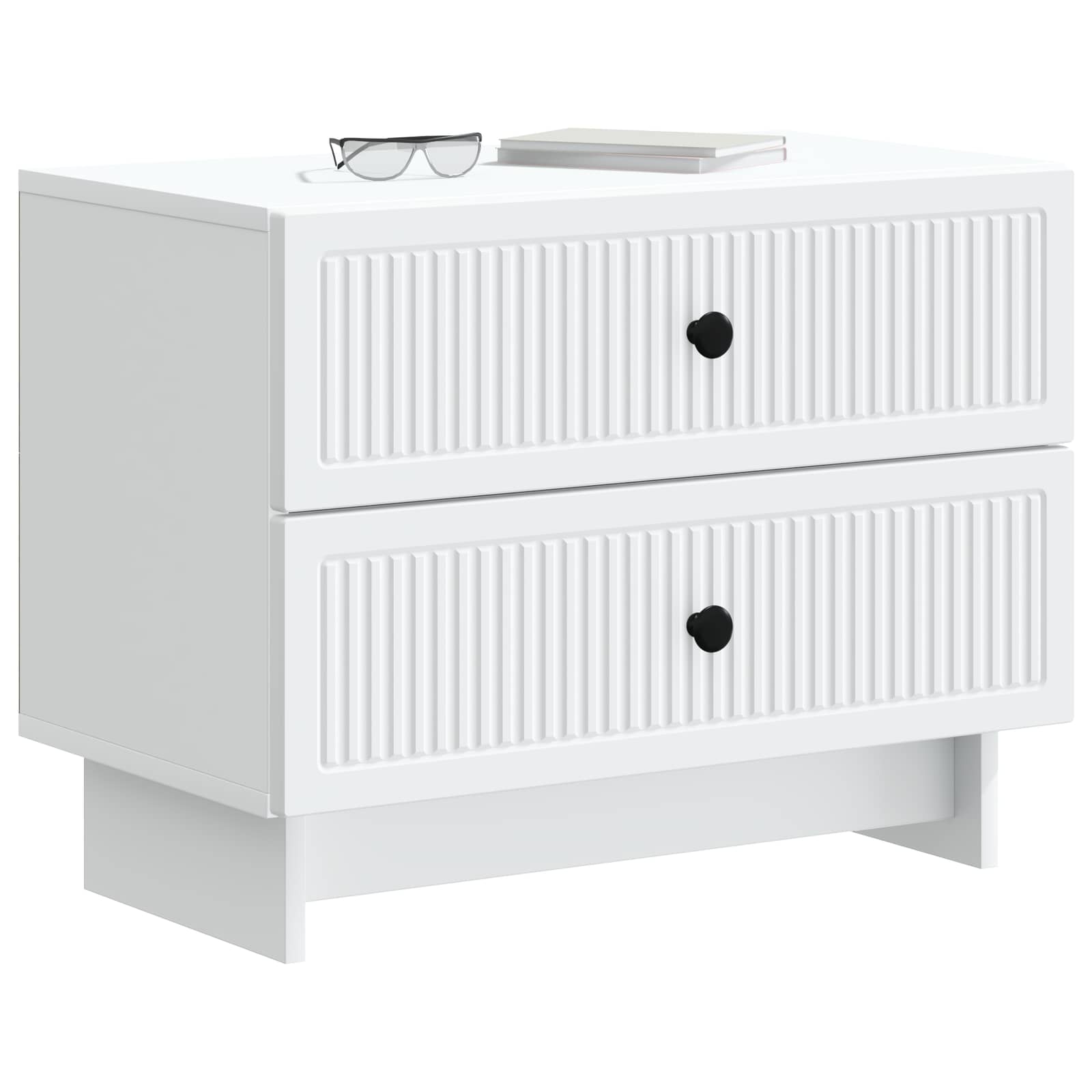 vidaXL Nachtkastje met lade Zwart 62 x 34,5 x 47,5 cm Bewerkt hout
