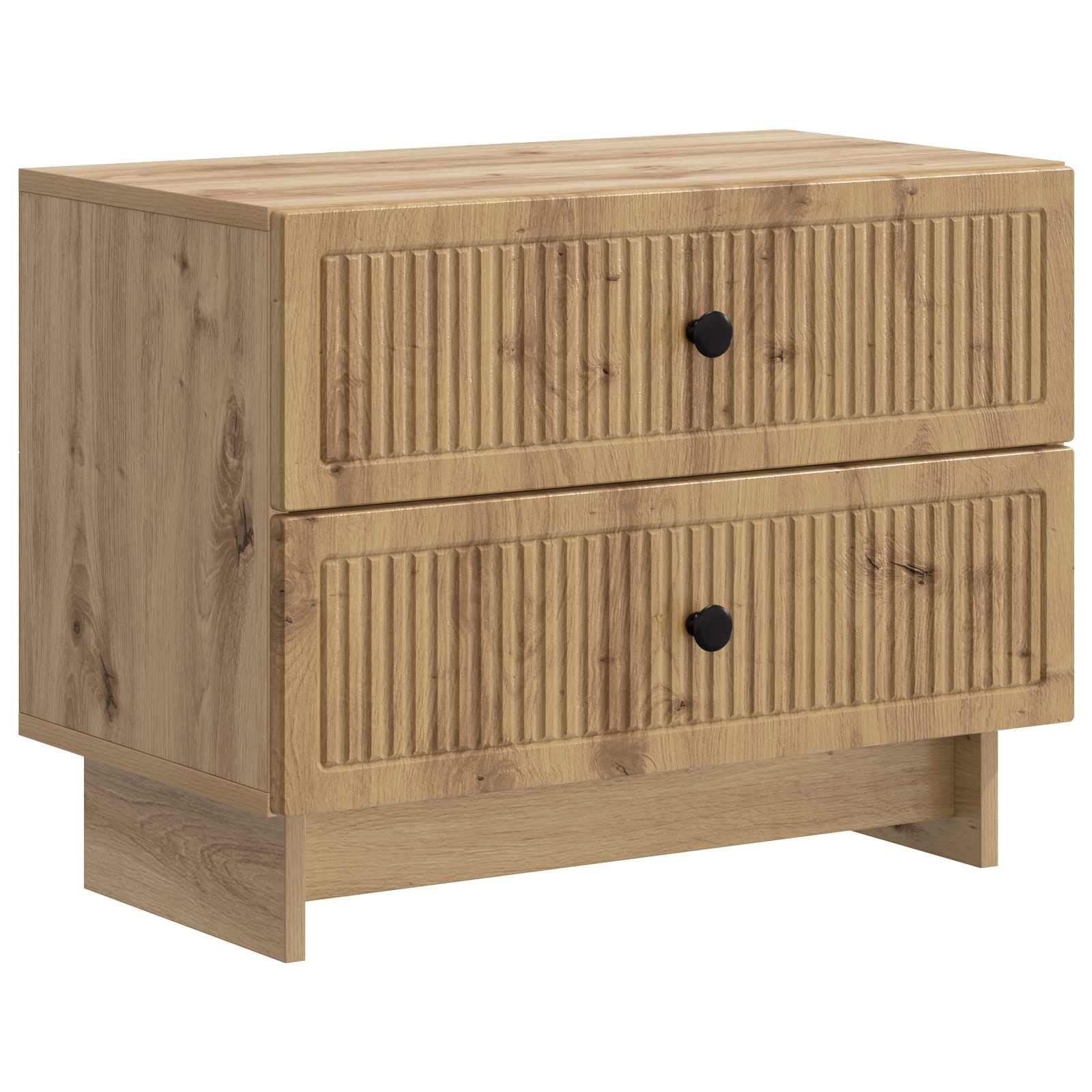 vidaXL Nachtkastje met lade Zwart 62 x 34,5 x 47,5 cm Bewerkt hout