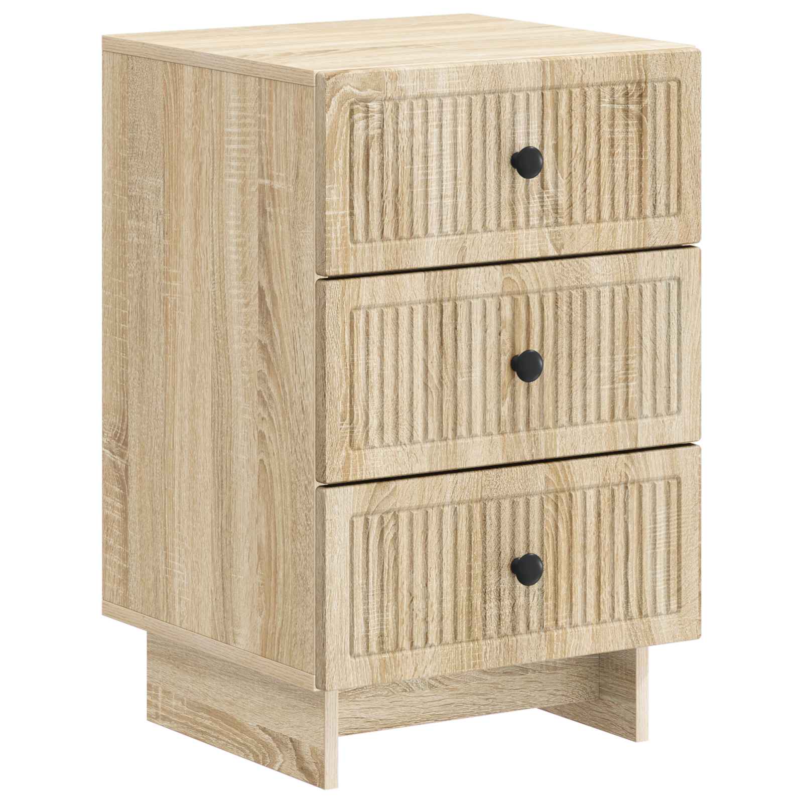 vidaXL Nachtkastje met lade Zwart 43 x 41 x 66,5 cm Bewerkt hout