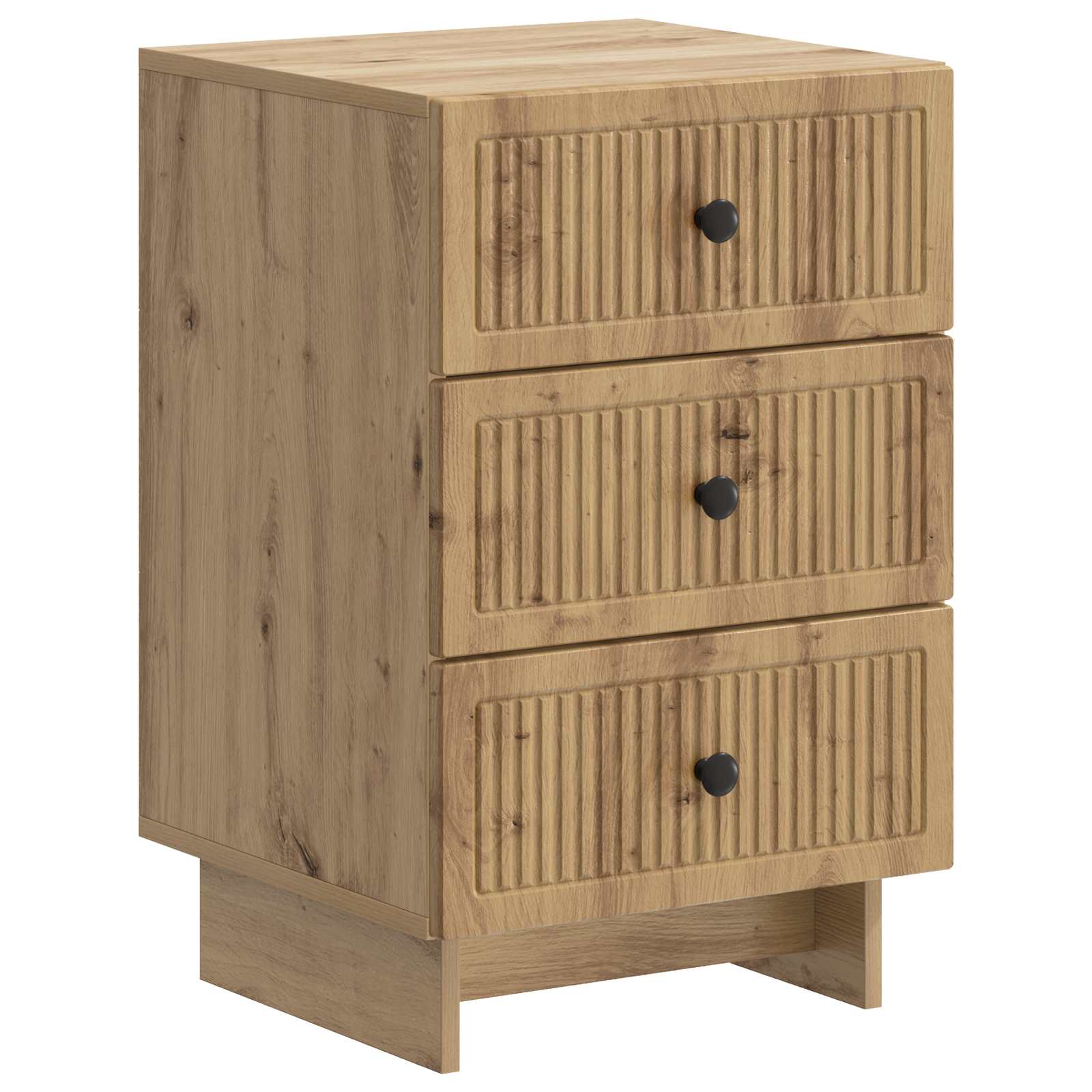 vidaXL Nachtkastje met lade Zwart 43 x 41 x 66,5 cm Bewerkt hout
