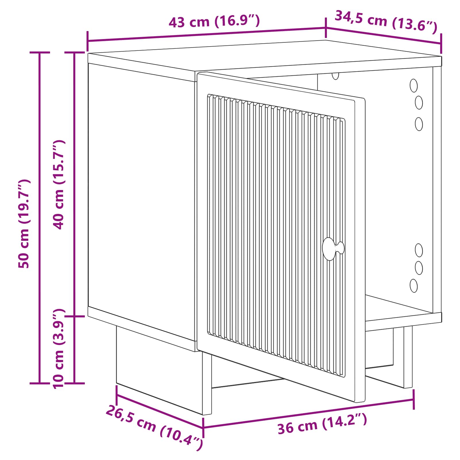 vidaXL Nachtkastje 2 pcs Wit 43 x 34,5 x 50 cm Bewerkt hout