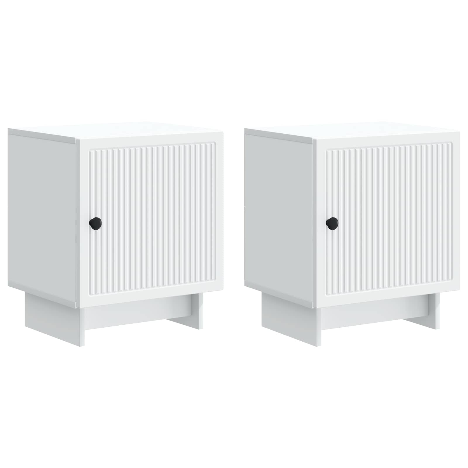 vidaXL Nachtkastje 2 pcs Wit 43 x 34,5 x 50 cm Bewerkt hout