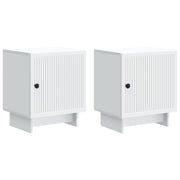 vidaXL Nachtkastje 2 pcs Wit 43 x 34,5 x 50 cm Bewerkt hout