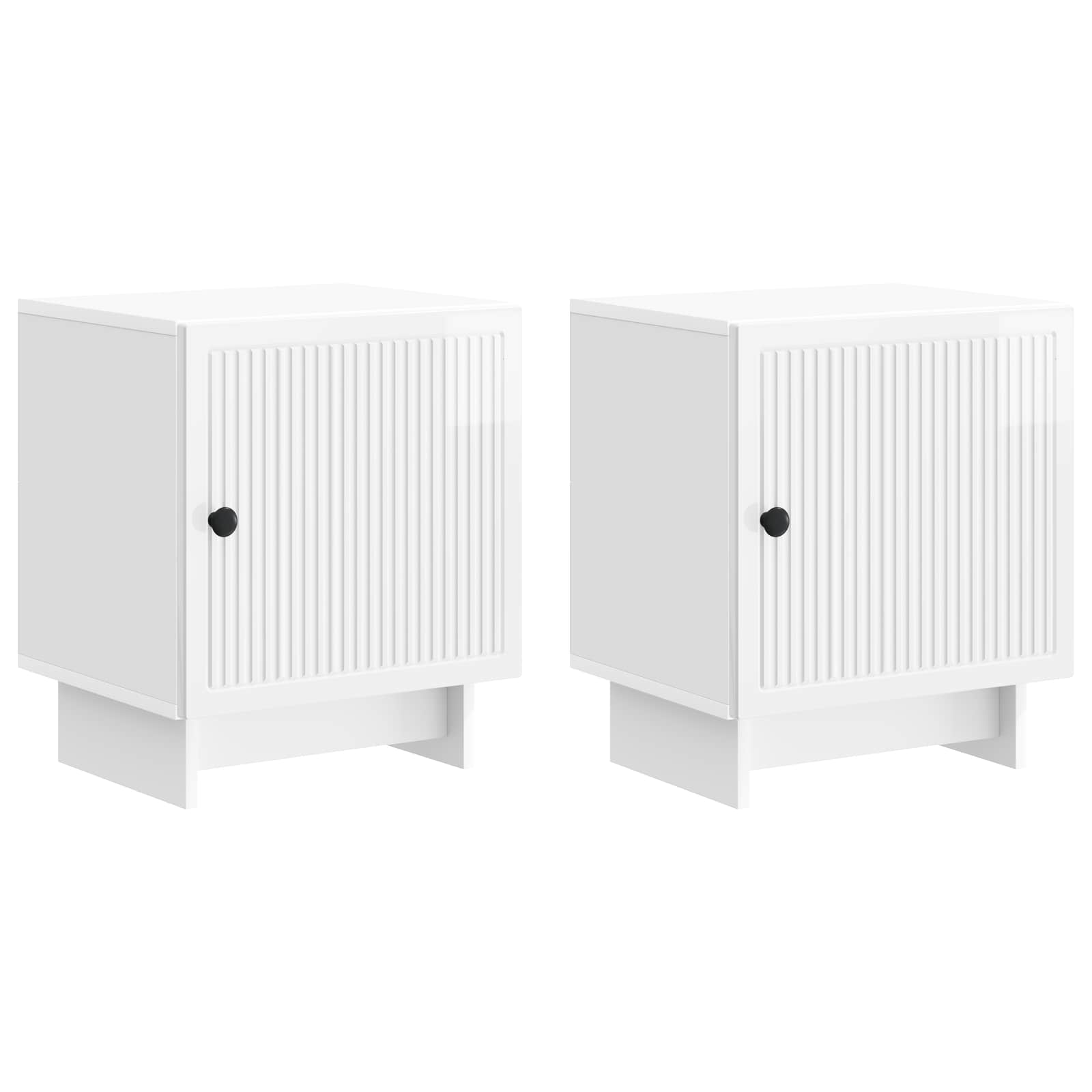 vidaXL Nachtkastje 2 pcs Wit 43 x 34,5 x 50 cm Bewerkt hout