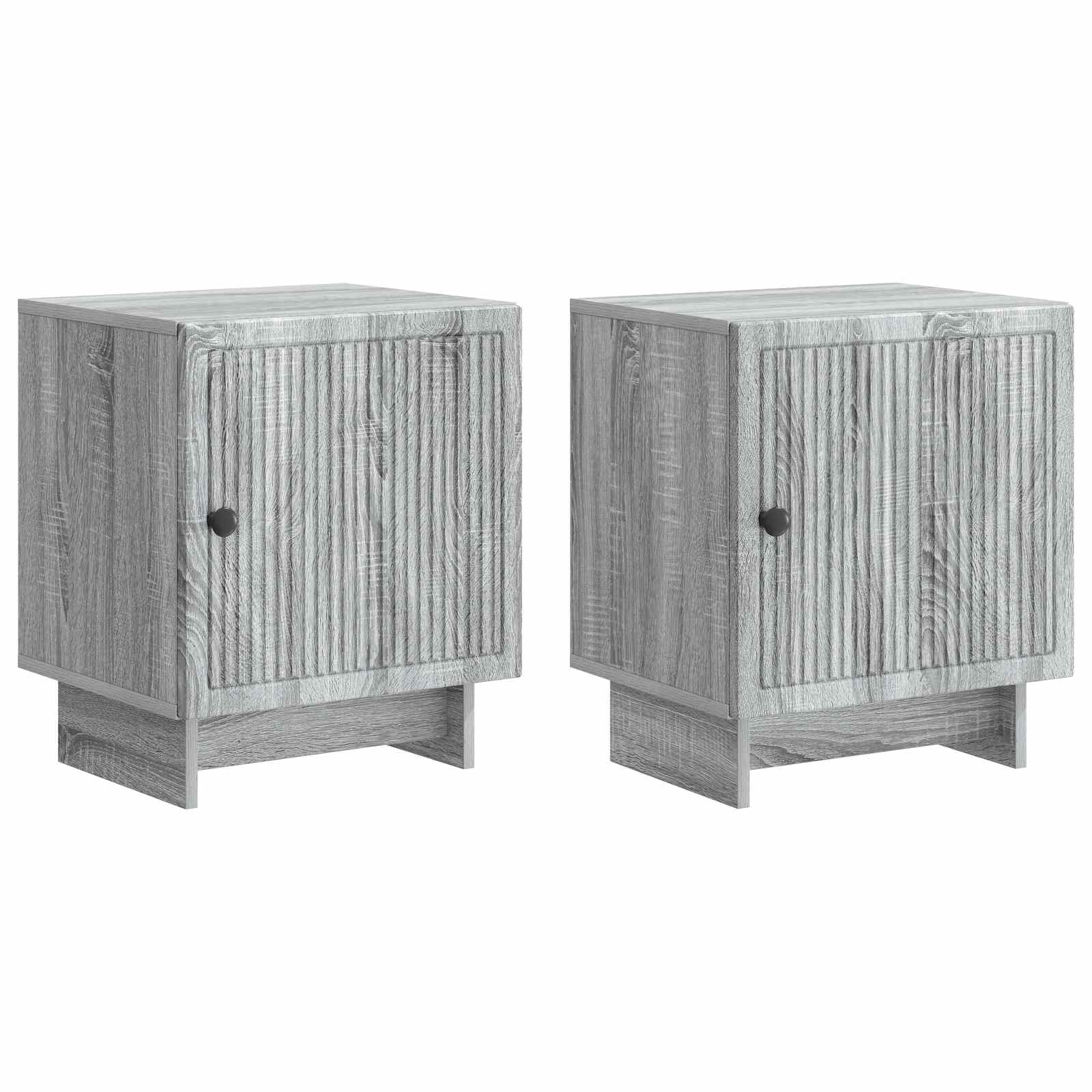 vidaXL Nachtkastje 2 pcs Wit 43 x 34,5 x 50 cm Bewerkt hout