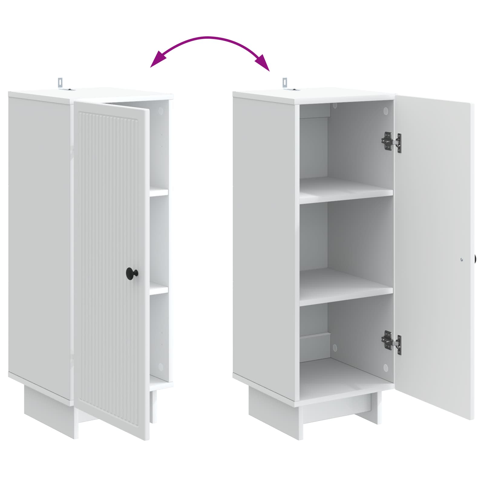 vidaXL Kast Zwart 33 x 34,5 x 90 cm Geconstrueerd hout