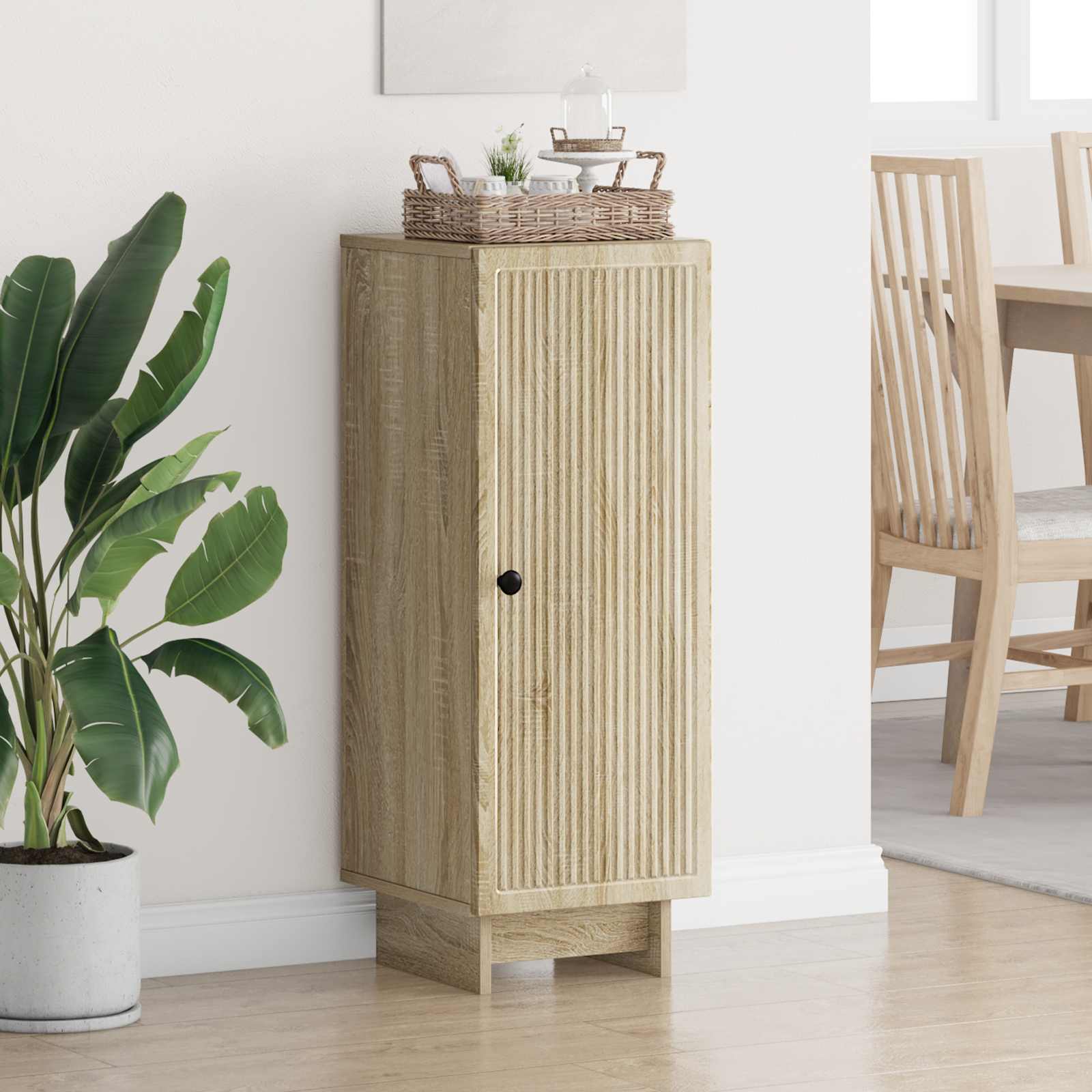 vidaXL Kast Zwart 33 x 34,5 x 90 cm Geconstrueerd hout
