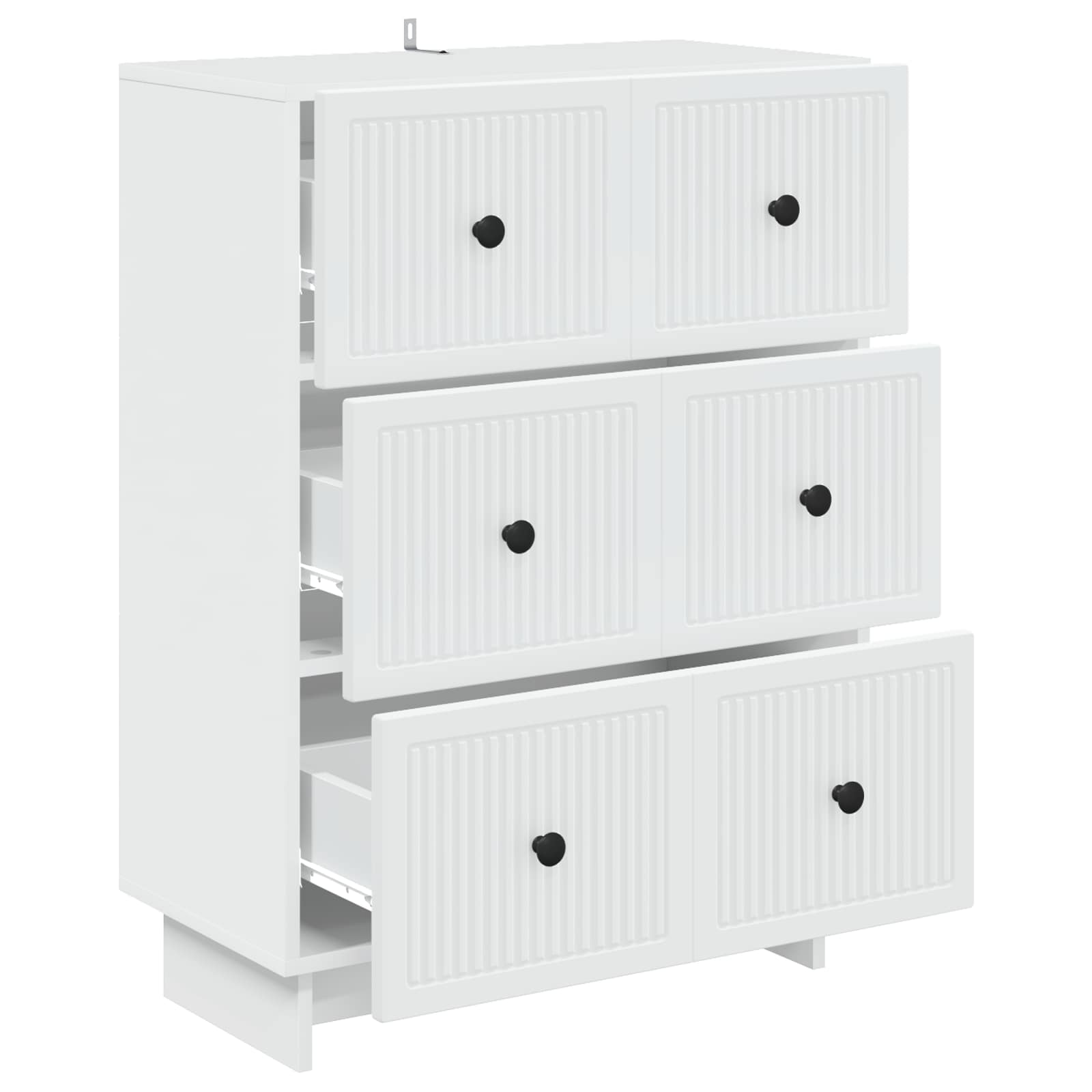 vidaXL Ladenkast Zwart 66 x 34,5 x 90 cm Bewerkt hout