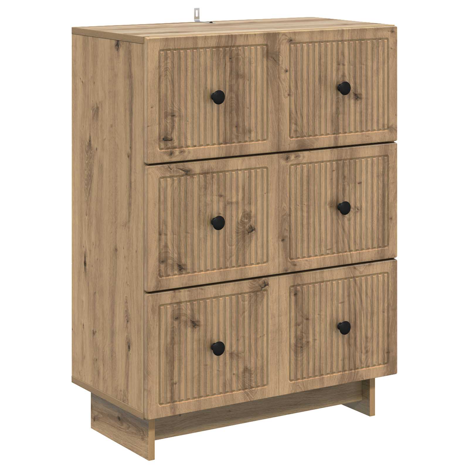 vidaXL Ladenkast Zwart 66 x 34,5 x 90 cm Bewerkt hout