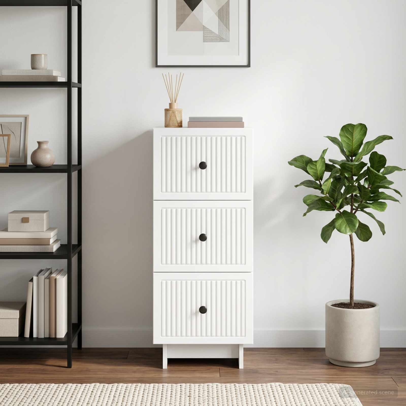 vidaXL Ladenkast Zwart 33 x 34,5 x 90 cm Bewerkt hout