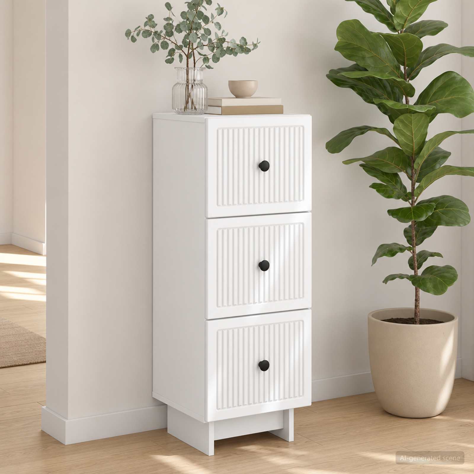 vidaXL Ladenkast Zwart 33 x 34,5 x 90 cm Bewerkt hout