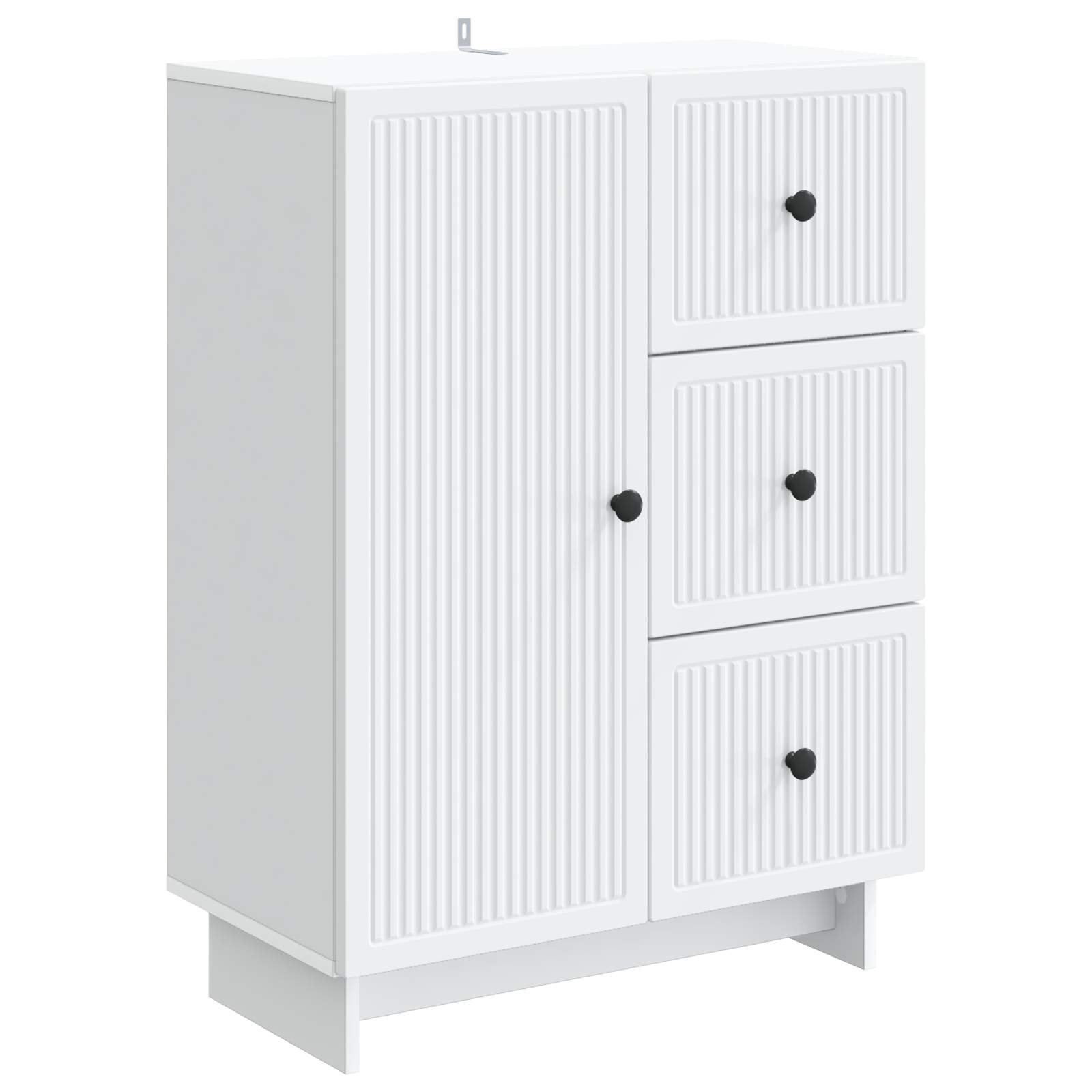 vidaXL Dressoir met lade Zwart 66 x 34,5 x 90 cm Bewerkt hout