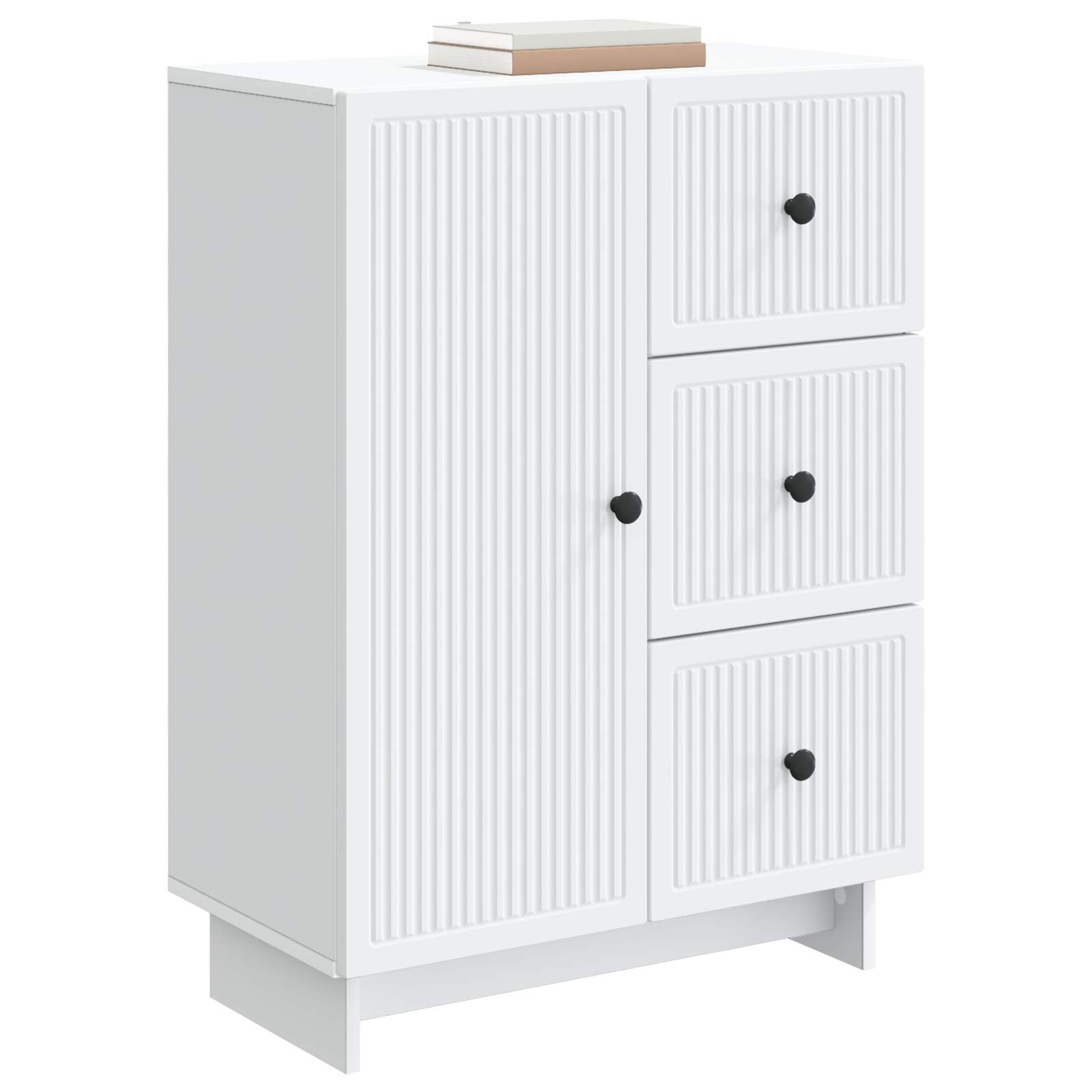 vidaXL Dressoir met lade Zwart 66 x 34,5 x 90 cm Bewerkt hout