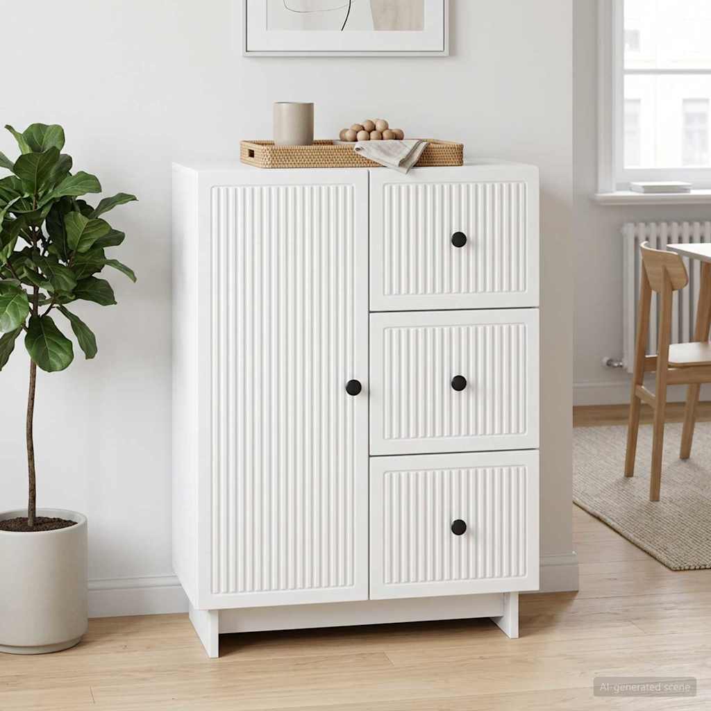 vidaXL Dressoir met lade Zwart 66 x 34,5 x 90 cm Bewerkt hout
