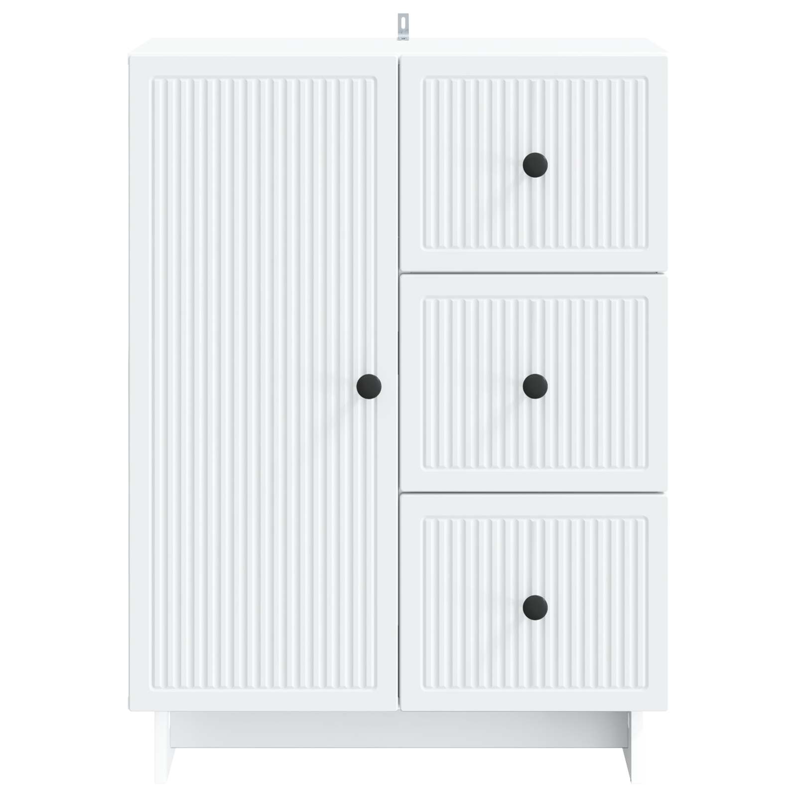 vidaXL Dressoir met lade Zwart 66 x 34,5 x 90 cm Bewerkt hout