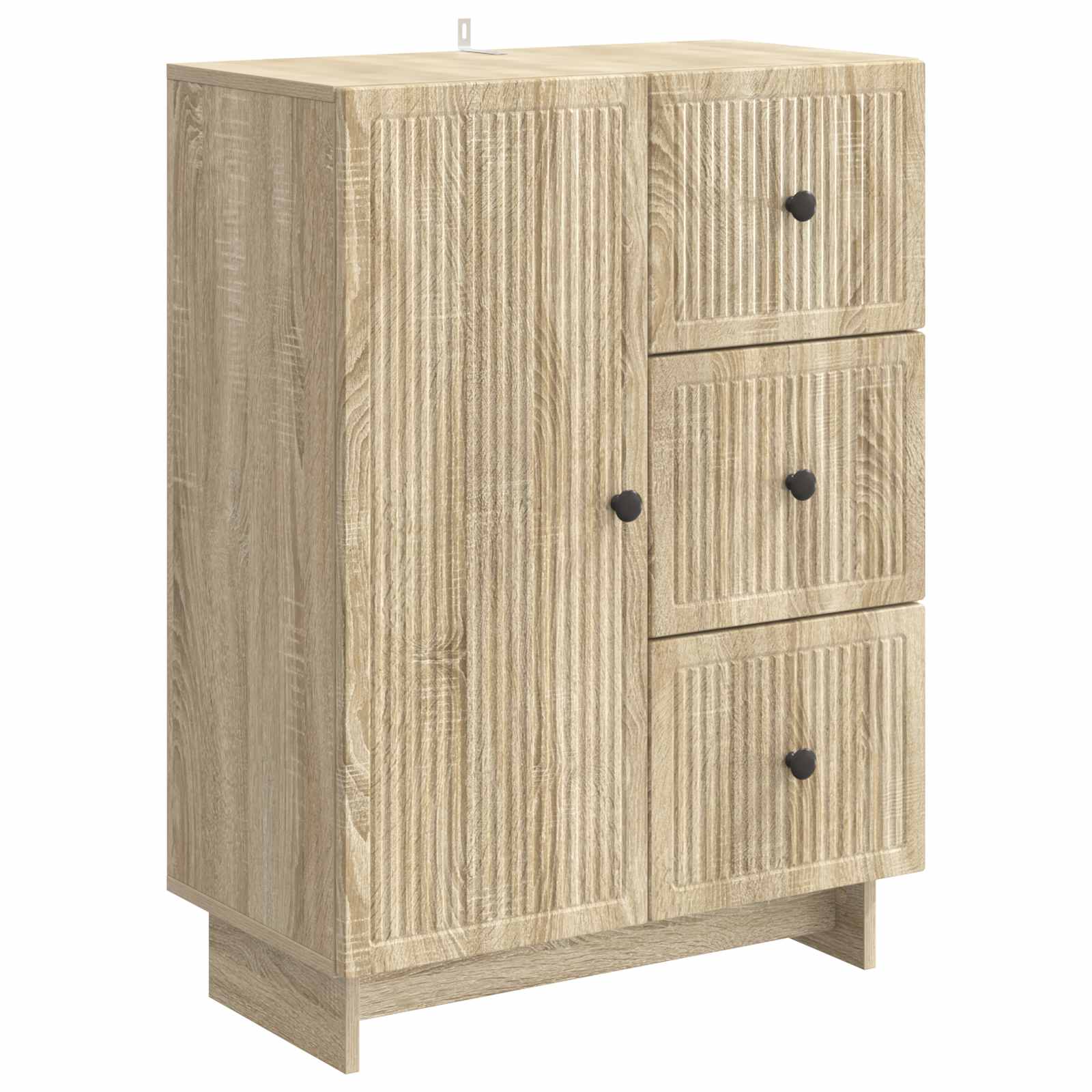 vidaXL Dressoir met lade Zwart 66 x 34,5 x 90 cm Bewerkt hout