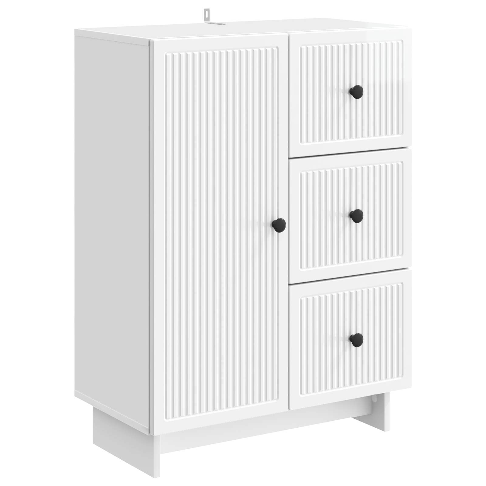vidaXL Dressoir met lade Zwart 66 x 34,5 x 90 cm Bewerkt hout