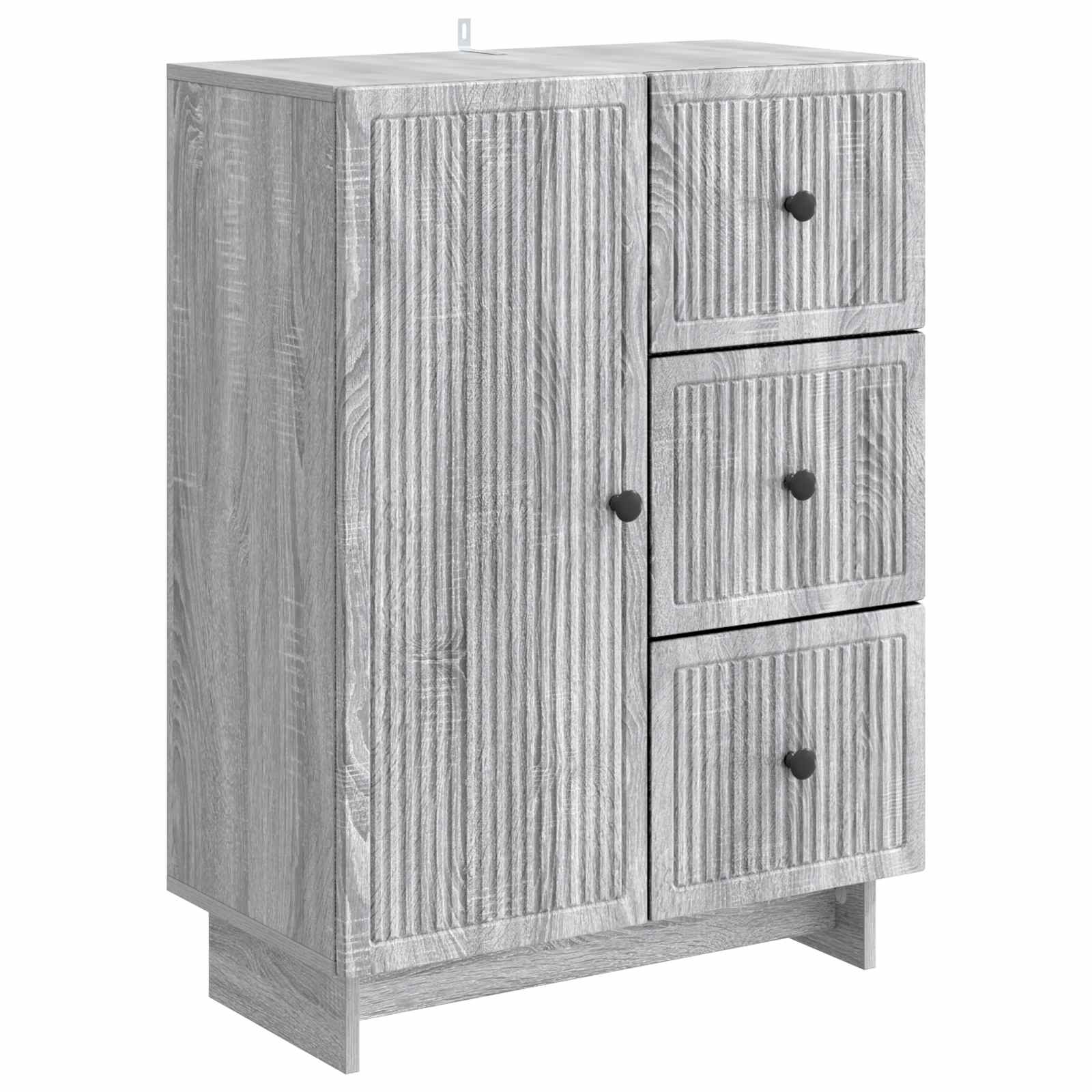 vidaXL Dressoir met lade Zwart 66 x 34,5 x 90 cm Bewerkt hout