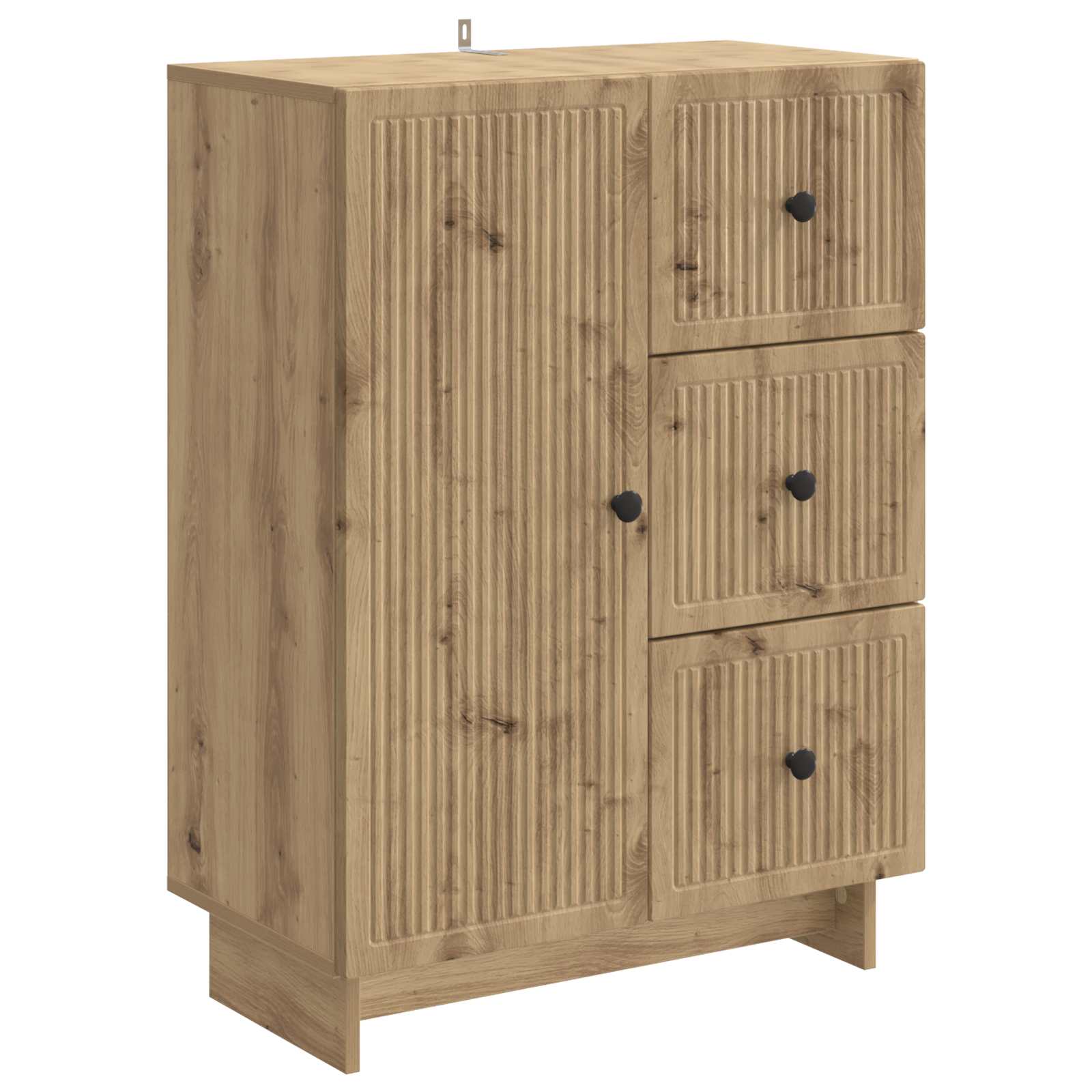 vidaXL Dressoir met lade Zwart 66 x 34,5 x 90 cm Bewerkt hout