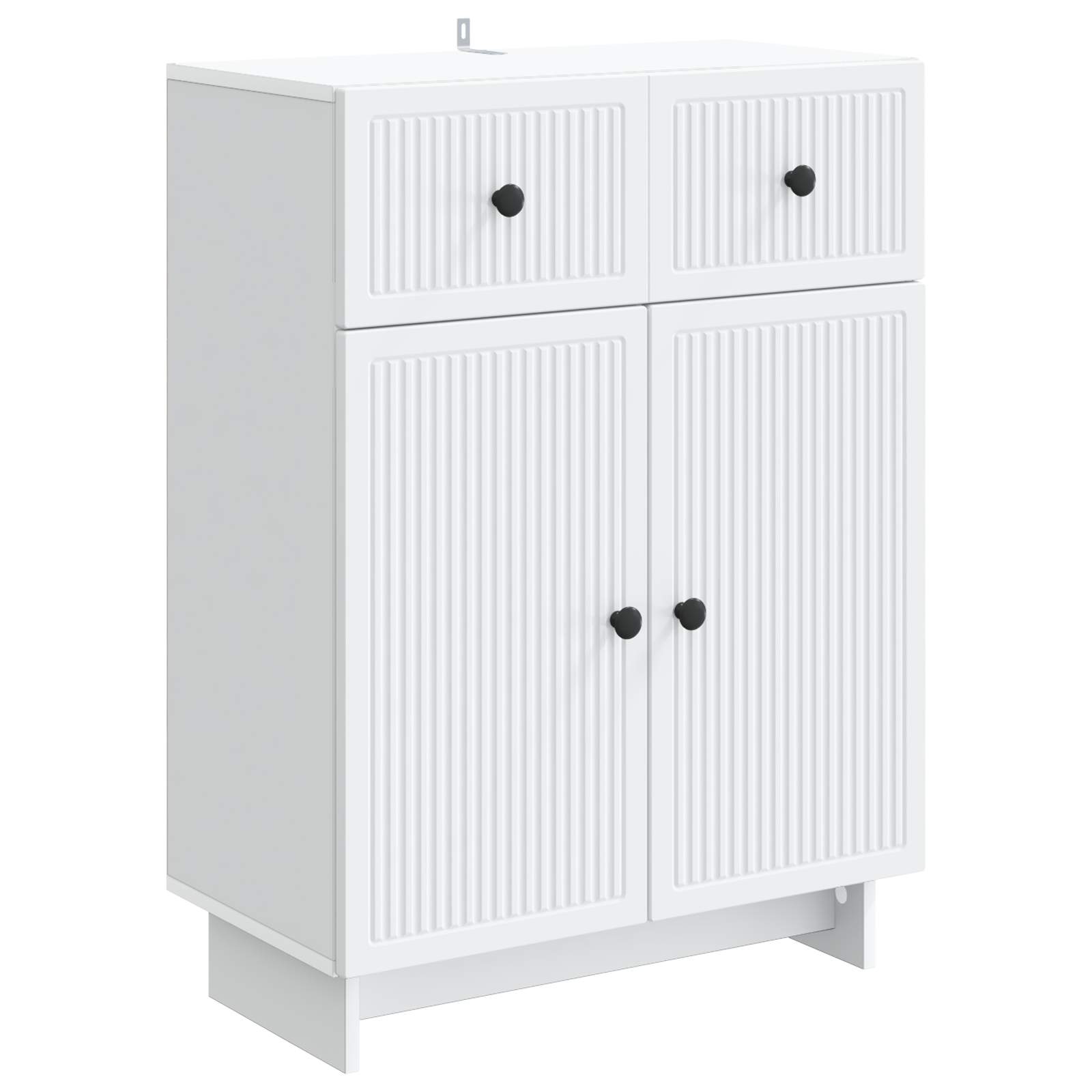 vidaXL Dressoir met lade Zwart 66 x 34,5 x 90 cm Bewerkt hout