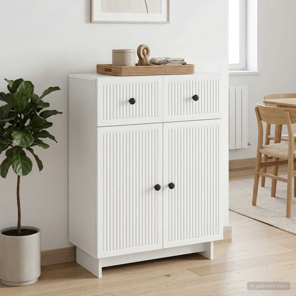 vidaXL Dressoir met lade Zwart 66 x 34,5 x 90 cm Bewerkt hout