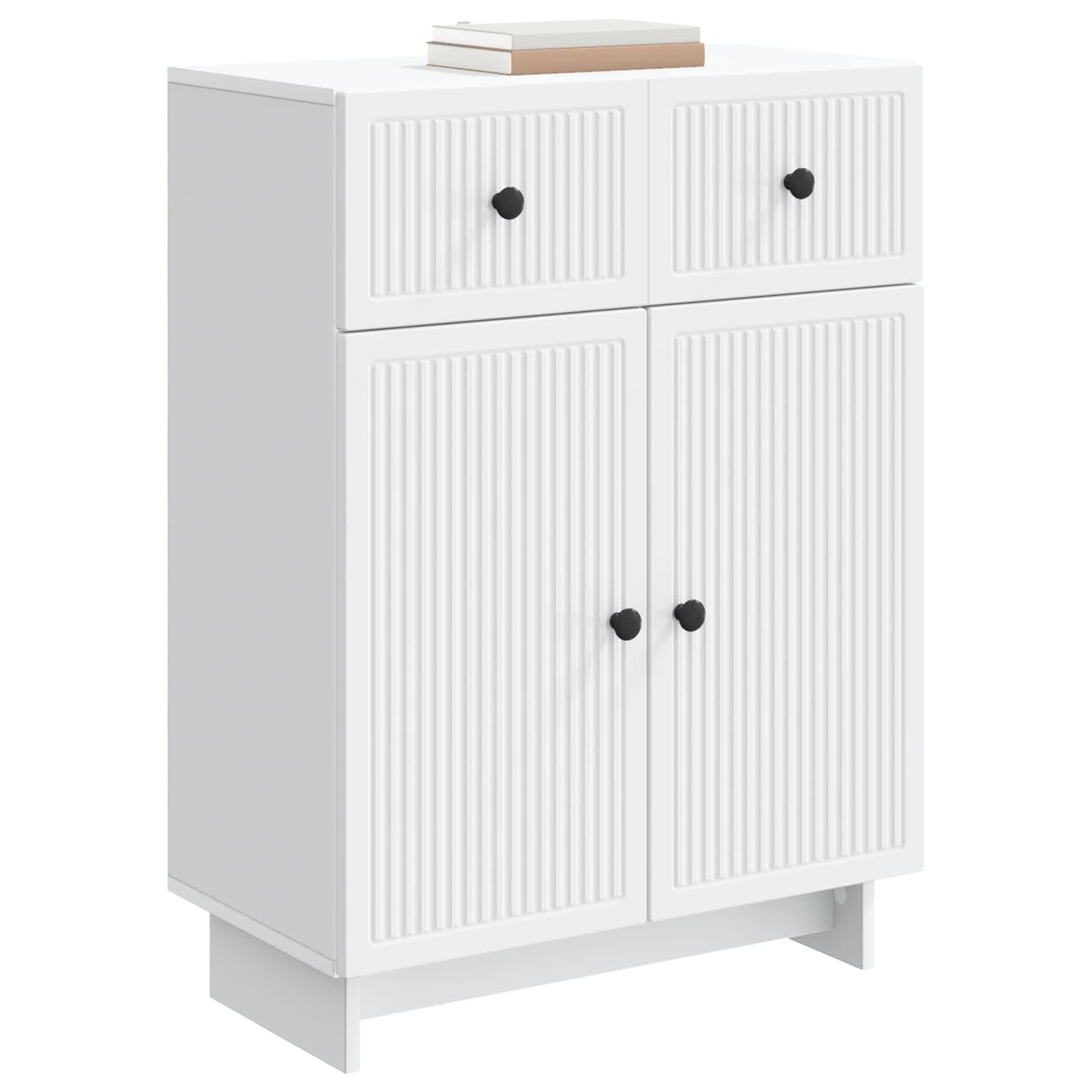 vidaXL Dressoir met lade Zwart 66 x 34,5 x 90 cm Bewerkt hout