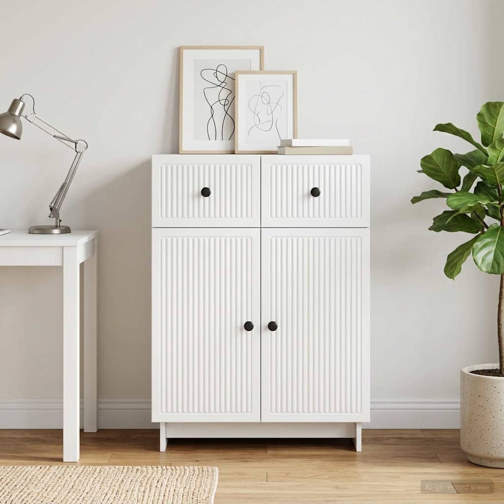 vidaXL Dressoir met lade Zwart 66 x 34,5 x 90 cm Bewerkt hout